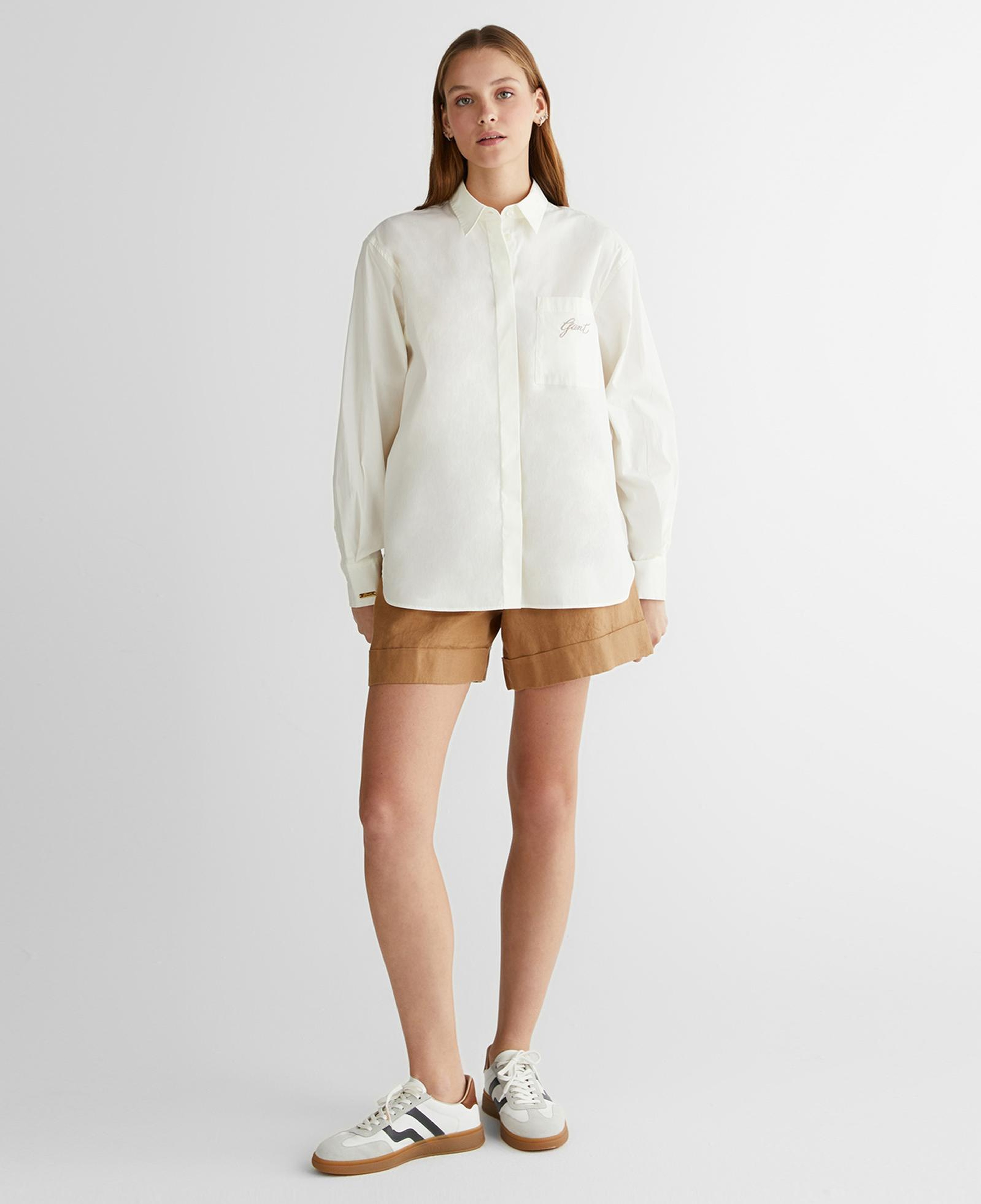 GANT Kadın Krem Klasik Yaka Gömlek