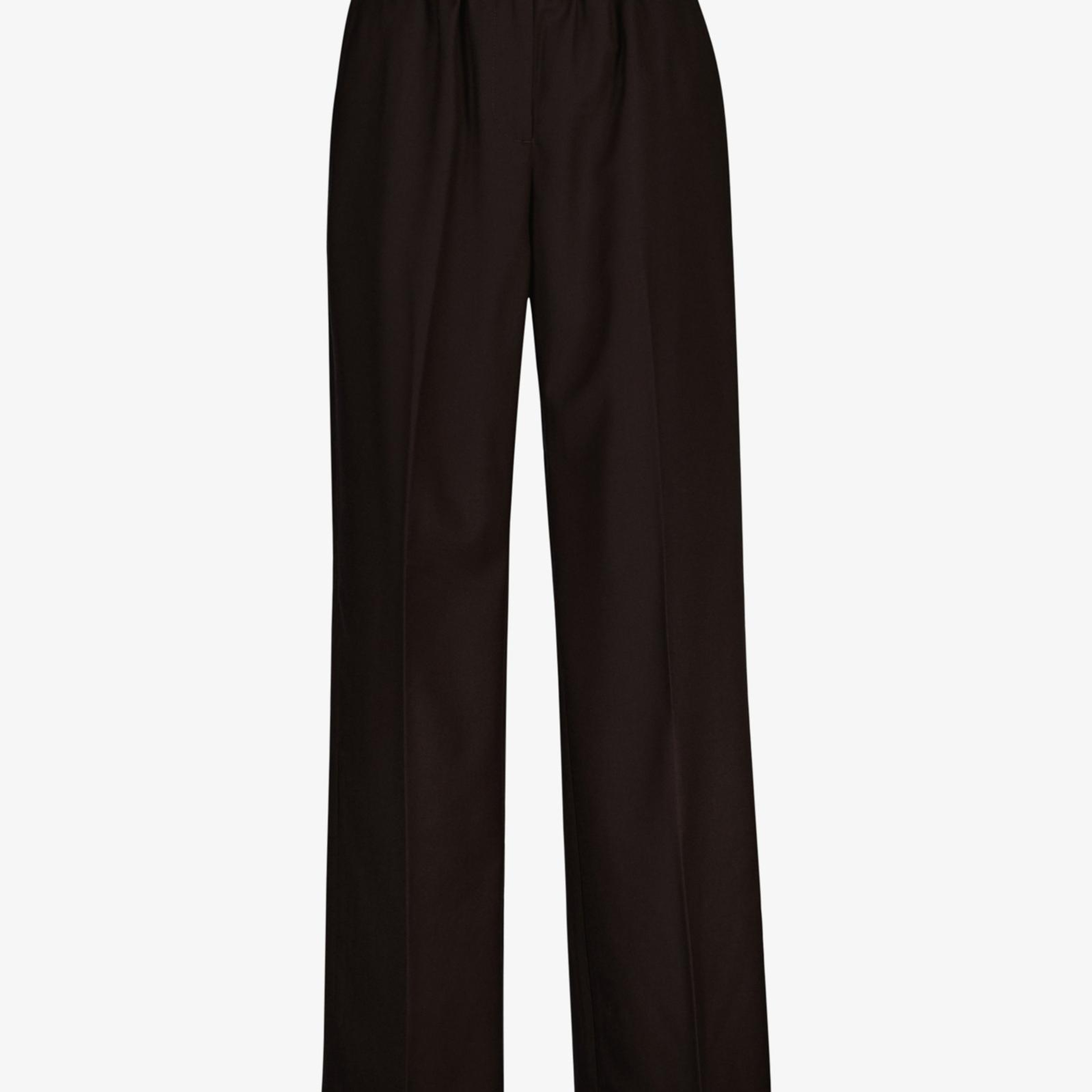 GANT Kadın Kahverengi Relaxed Fit Yün Pantolon