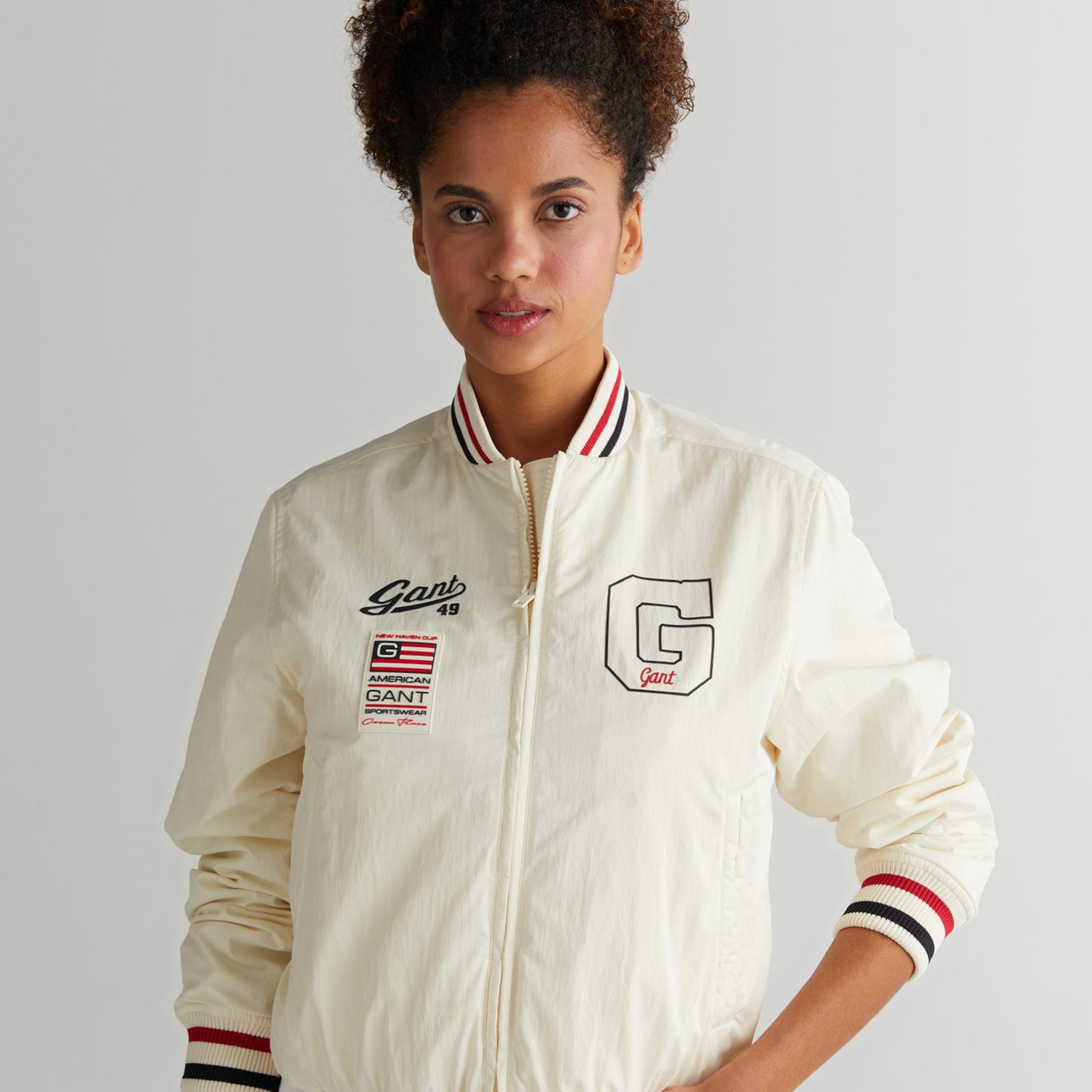 GANT Kadın Krem Hakim Yaka Logolu Ceket
