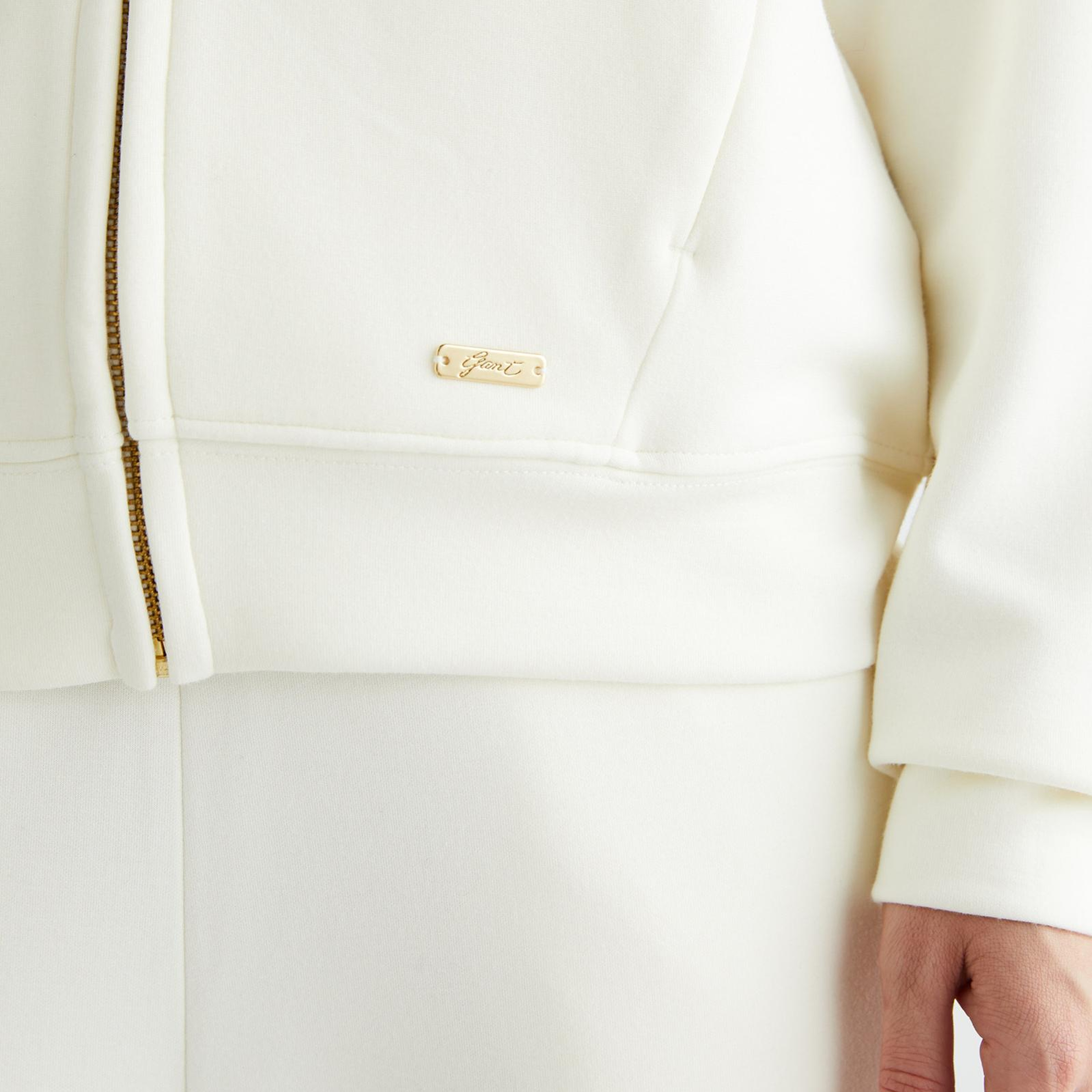 GANT Kadın Krem Kapüşonlu Sweatshirt