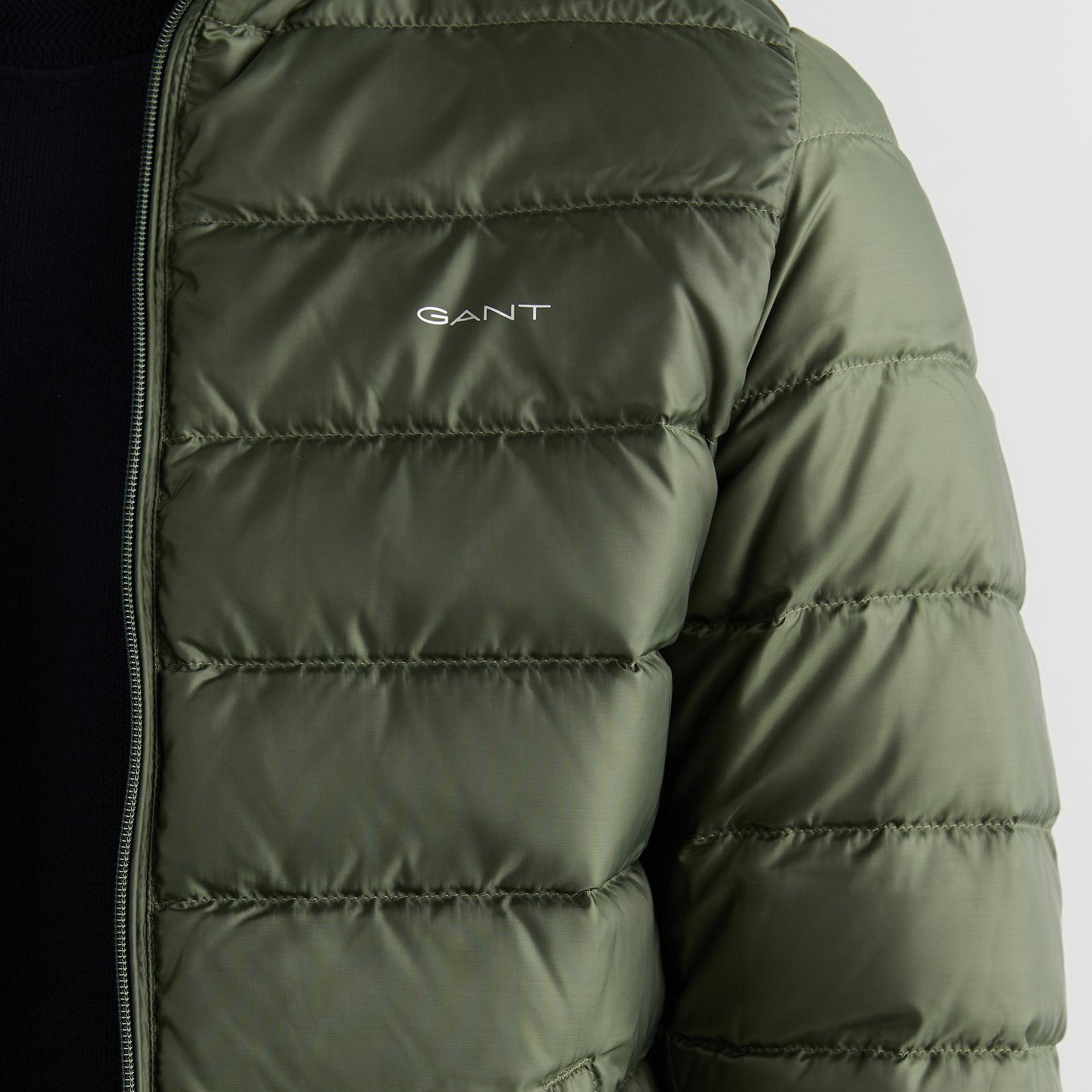 GANT Erkek Yeşil Regular Fit Dik Yaka Kaz Tüyü Mont