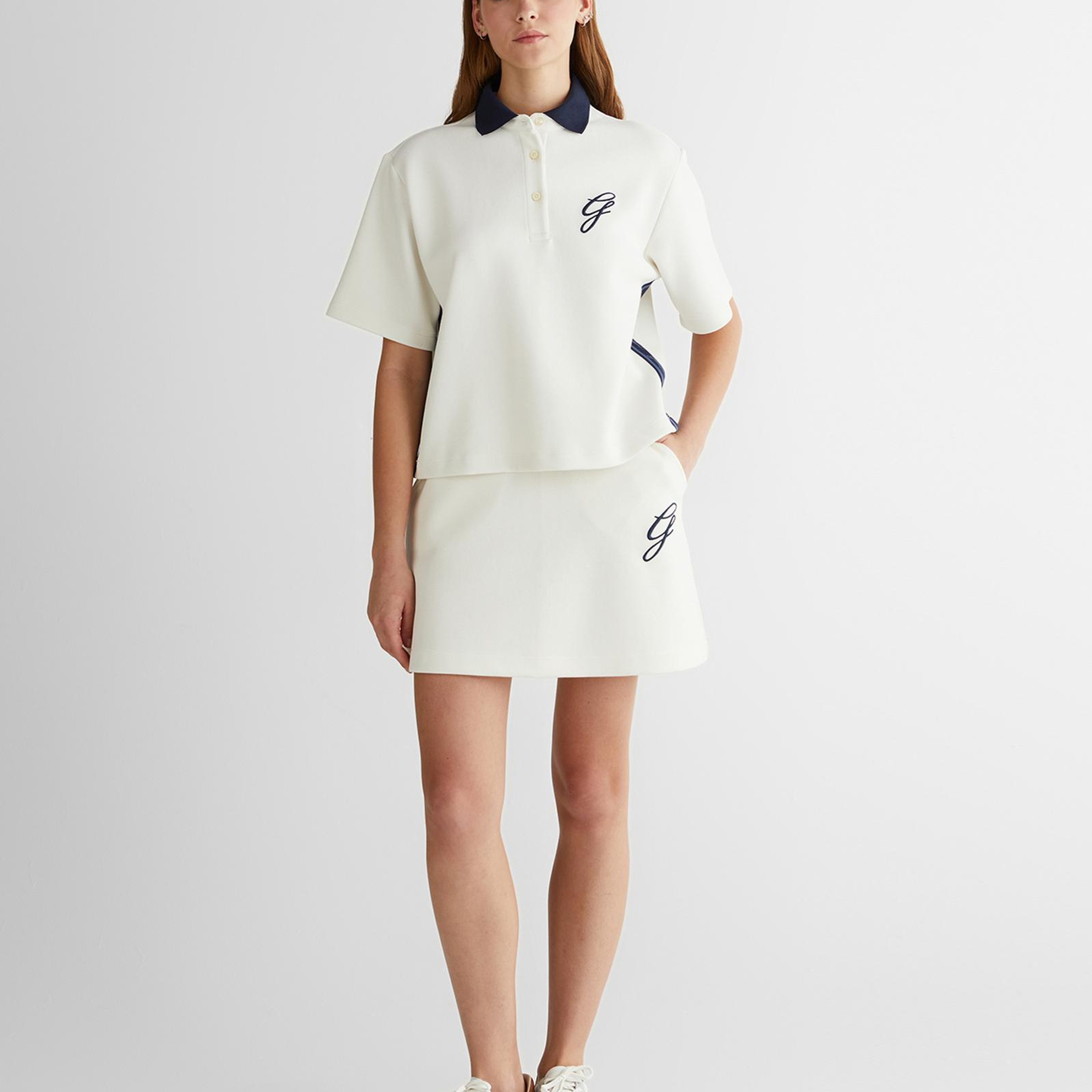 GANT Kadın Krem Logolu Polo