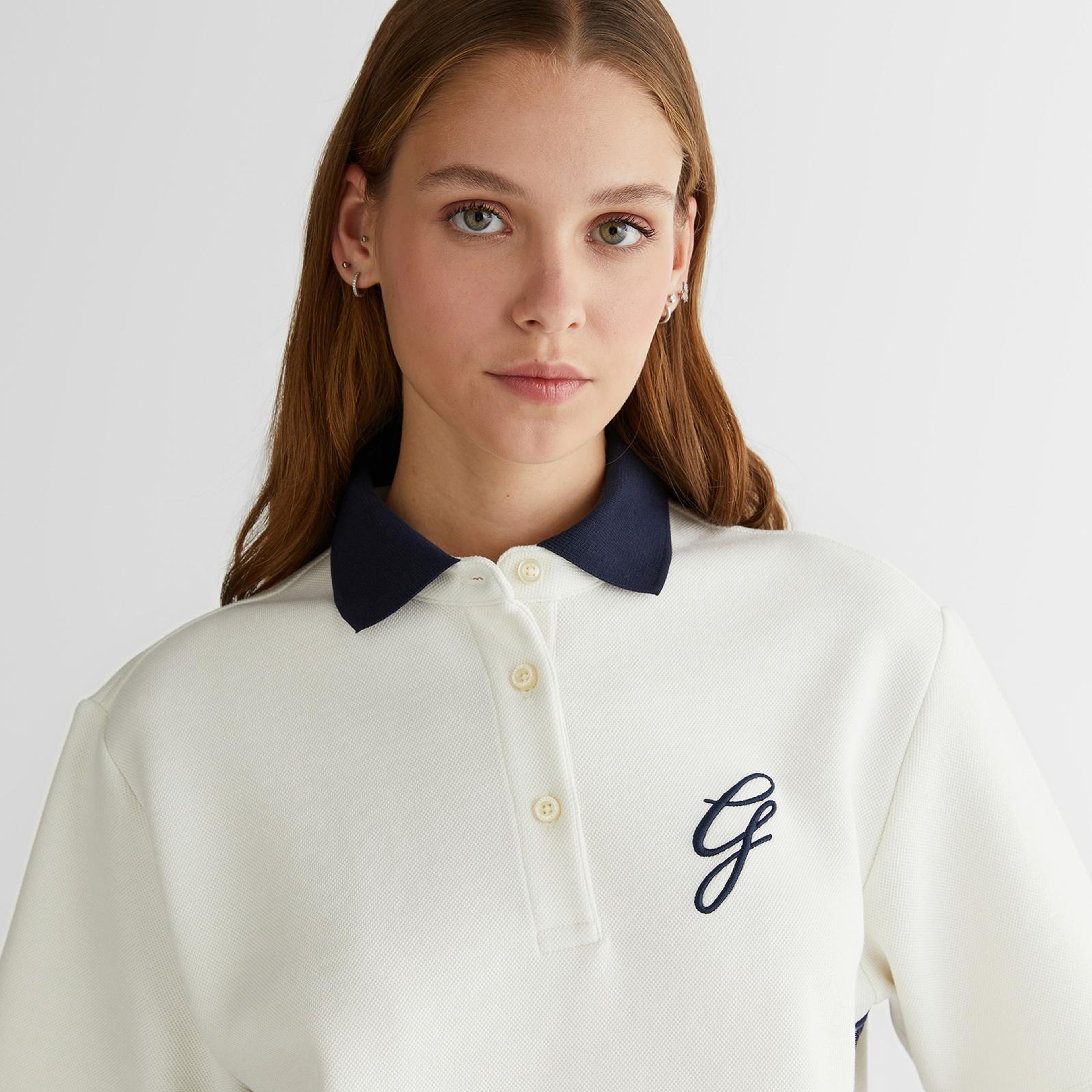 GANT Kadın Krem Logolu Polo