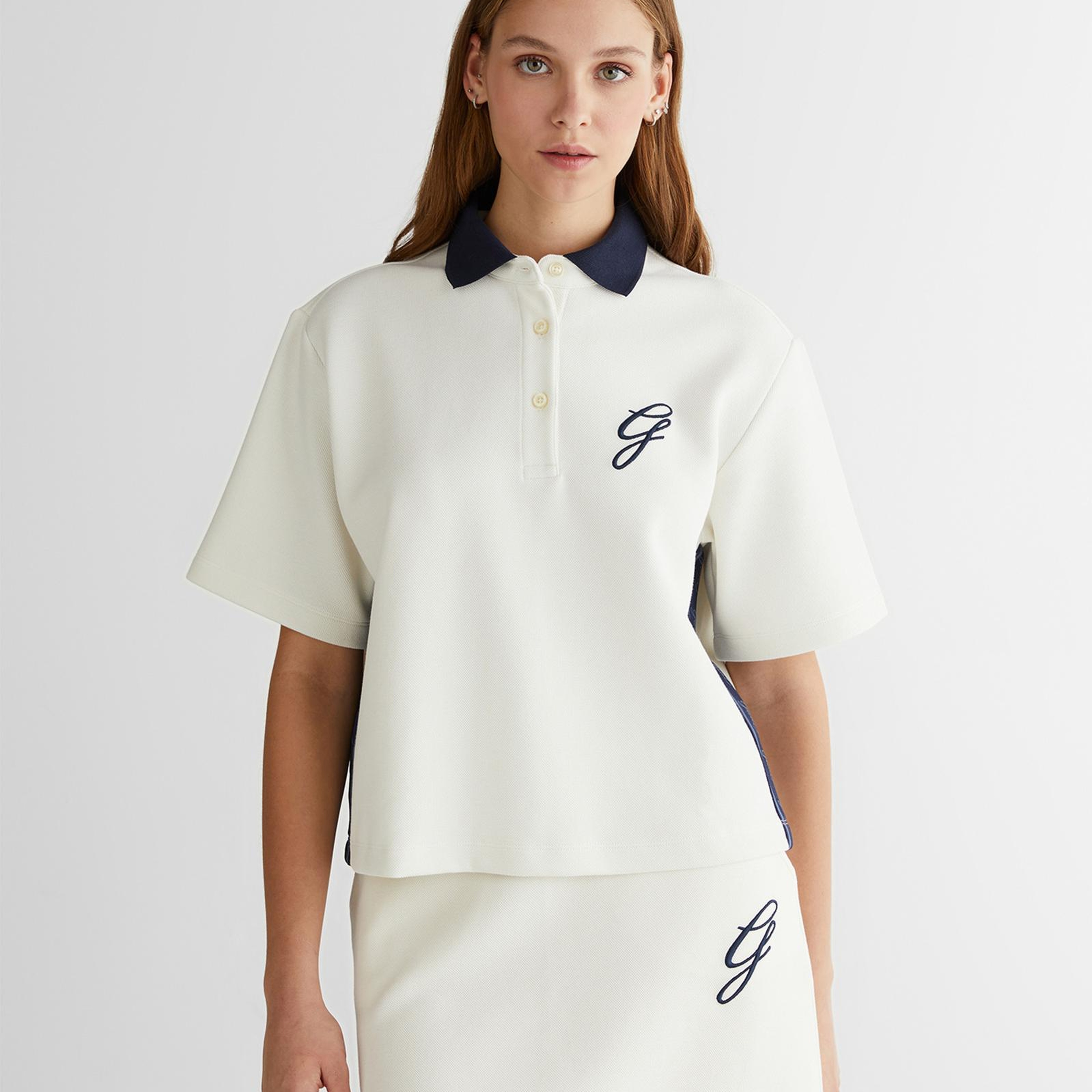 GANT Kadın Krem Logolu Polo