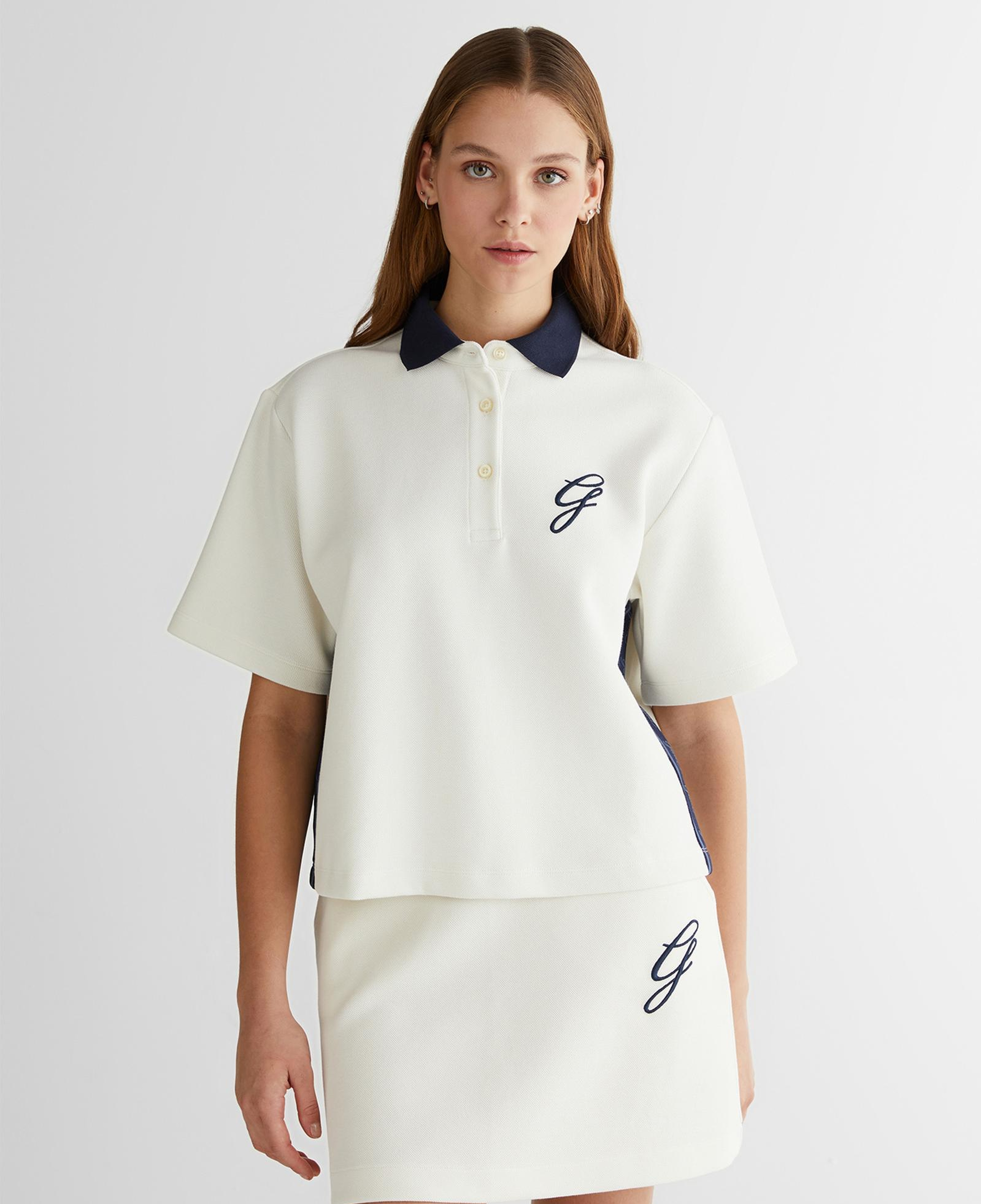 GANT Kadın Krem Logolu Polo