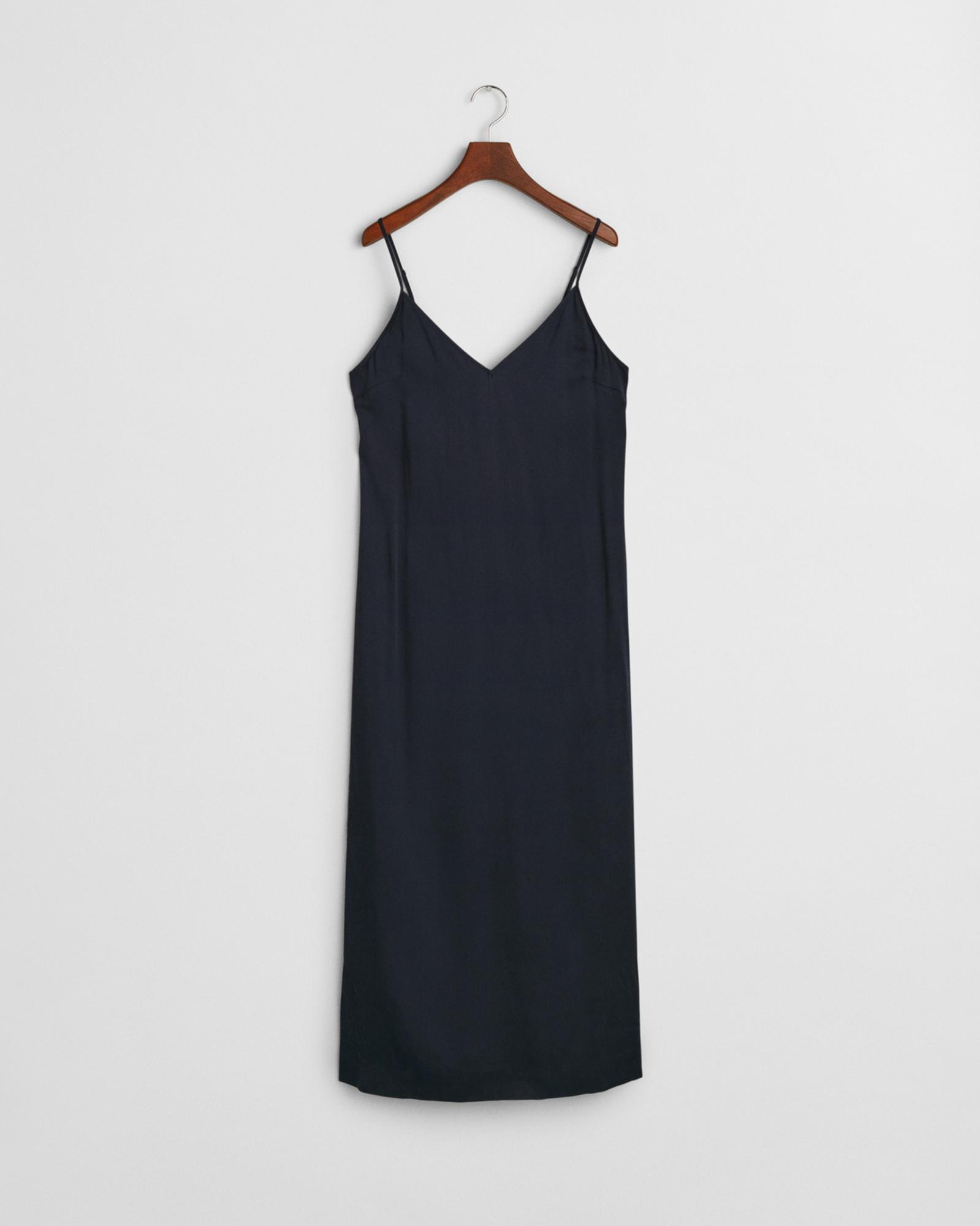 GANT Kadın Lacivert Regular Fit V Yaka Elbise