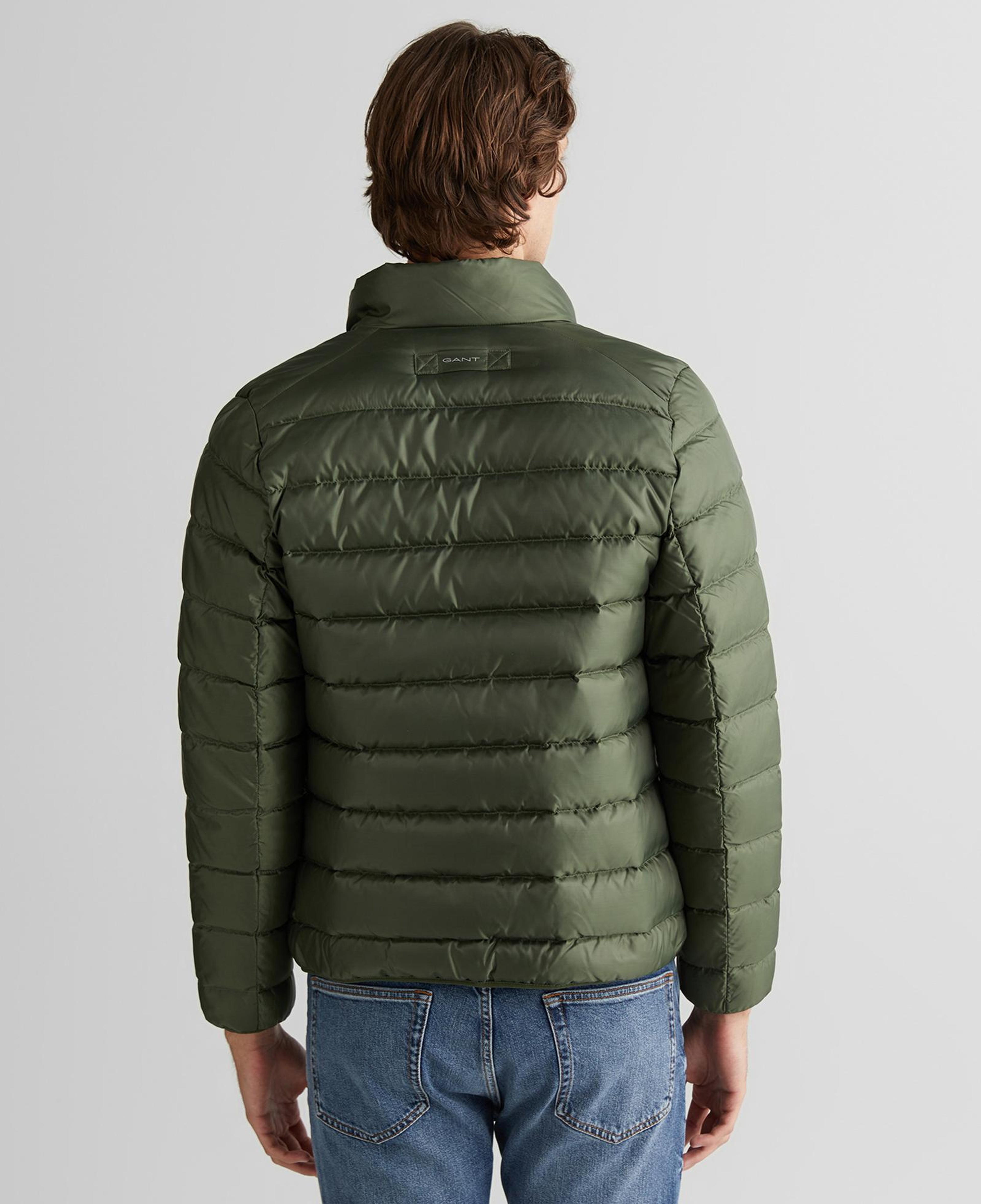 GANT Erkek Yeşil Regular Fit Dik Yaka Kaz Tüyü Mont