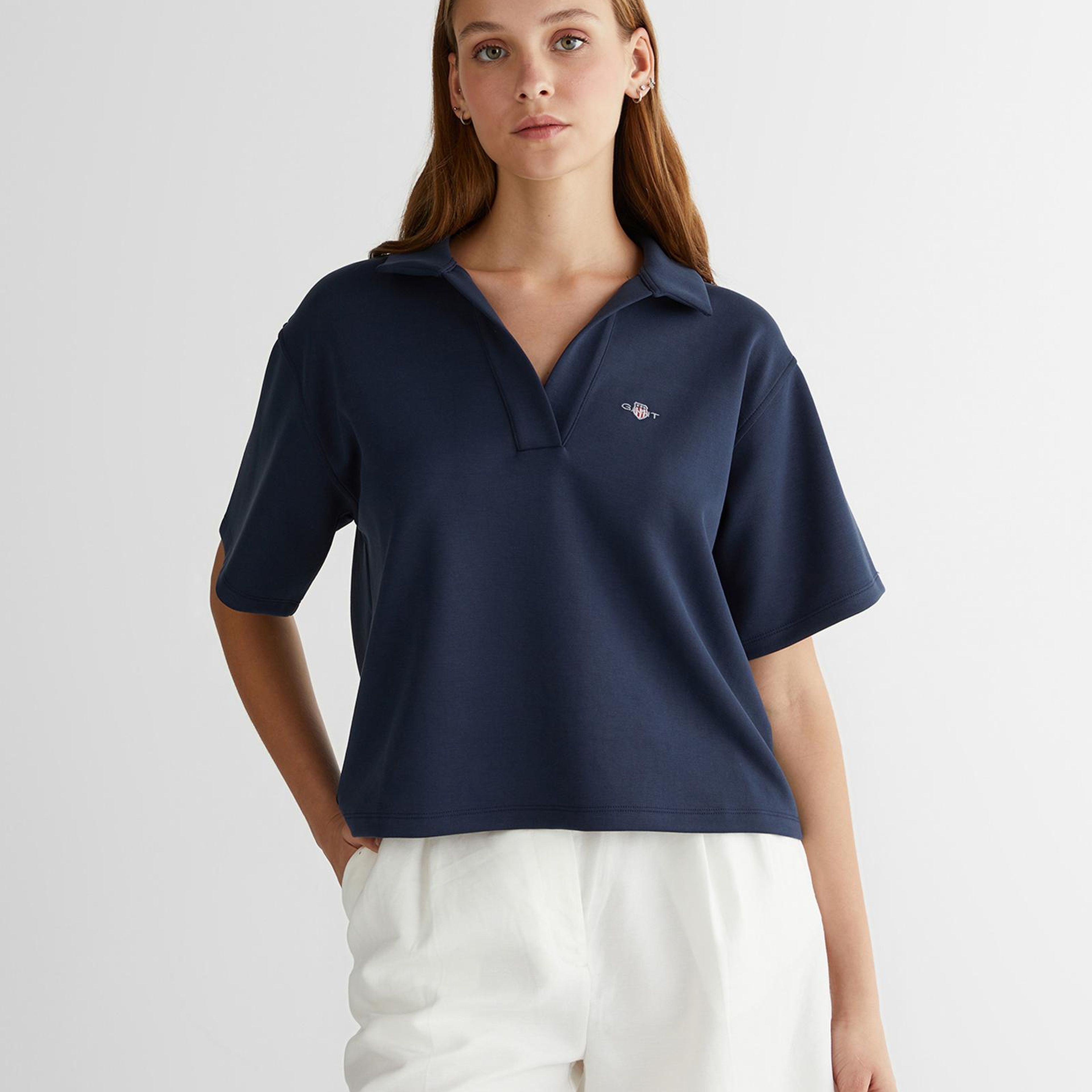 GANT Kadın Lacivert Logolu Polo