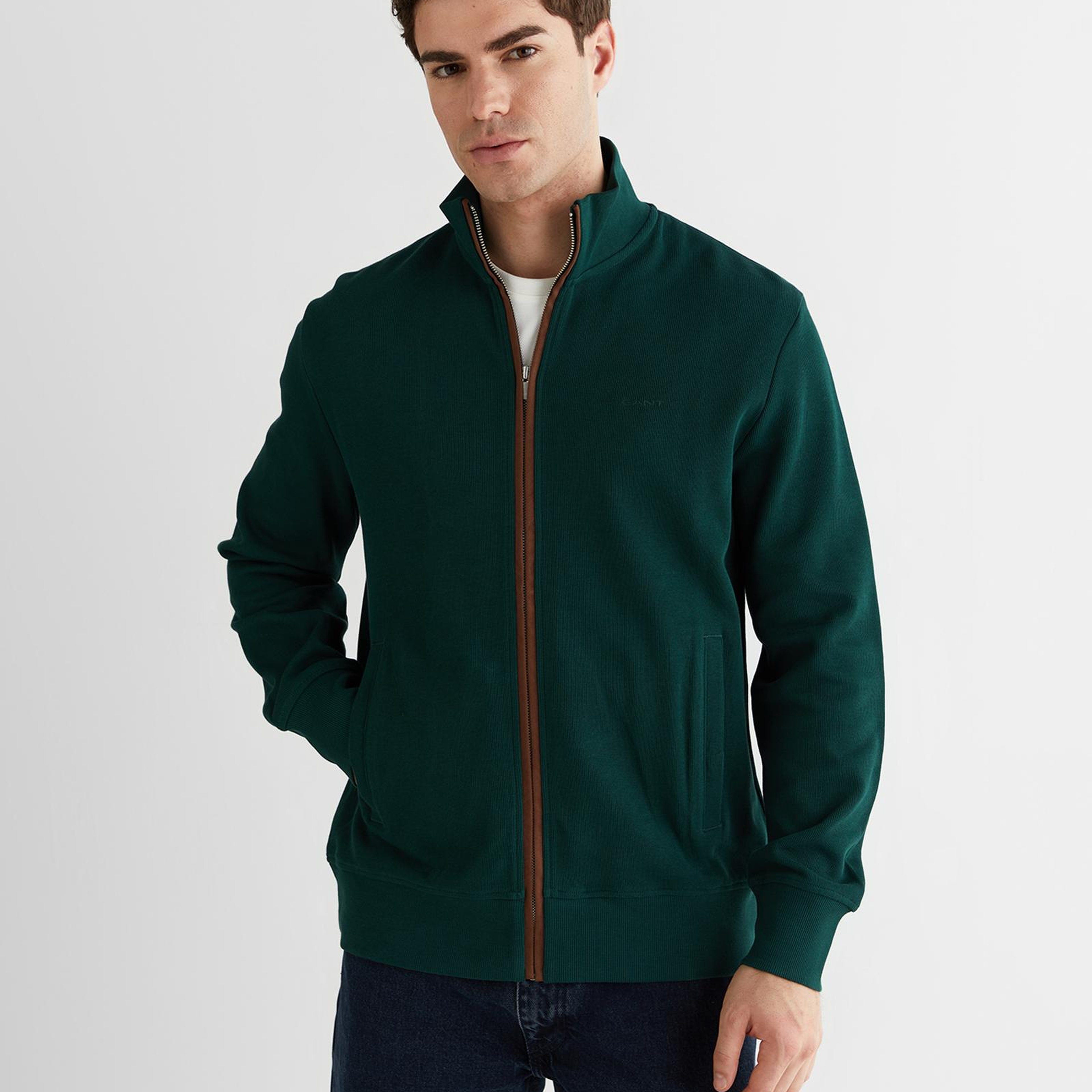 GANT Erkek Yeşil Regular Fit Hırka