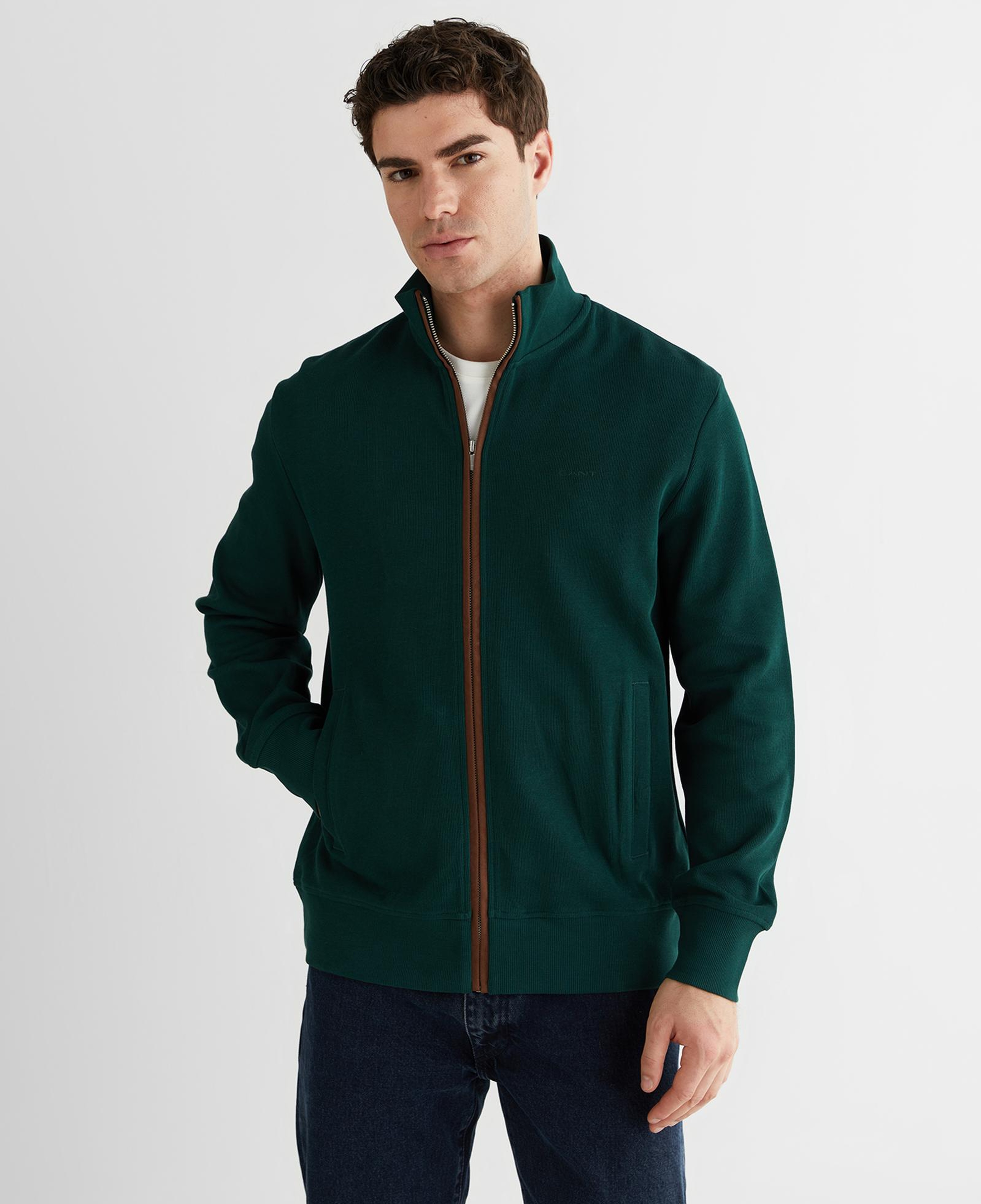 GANT Erkek Yeşil Regular Fit Hırka