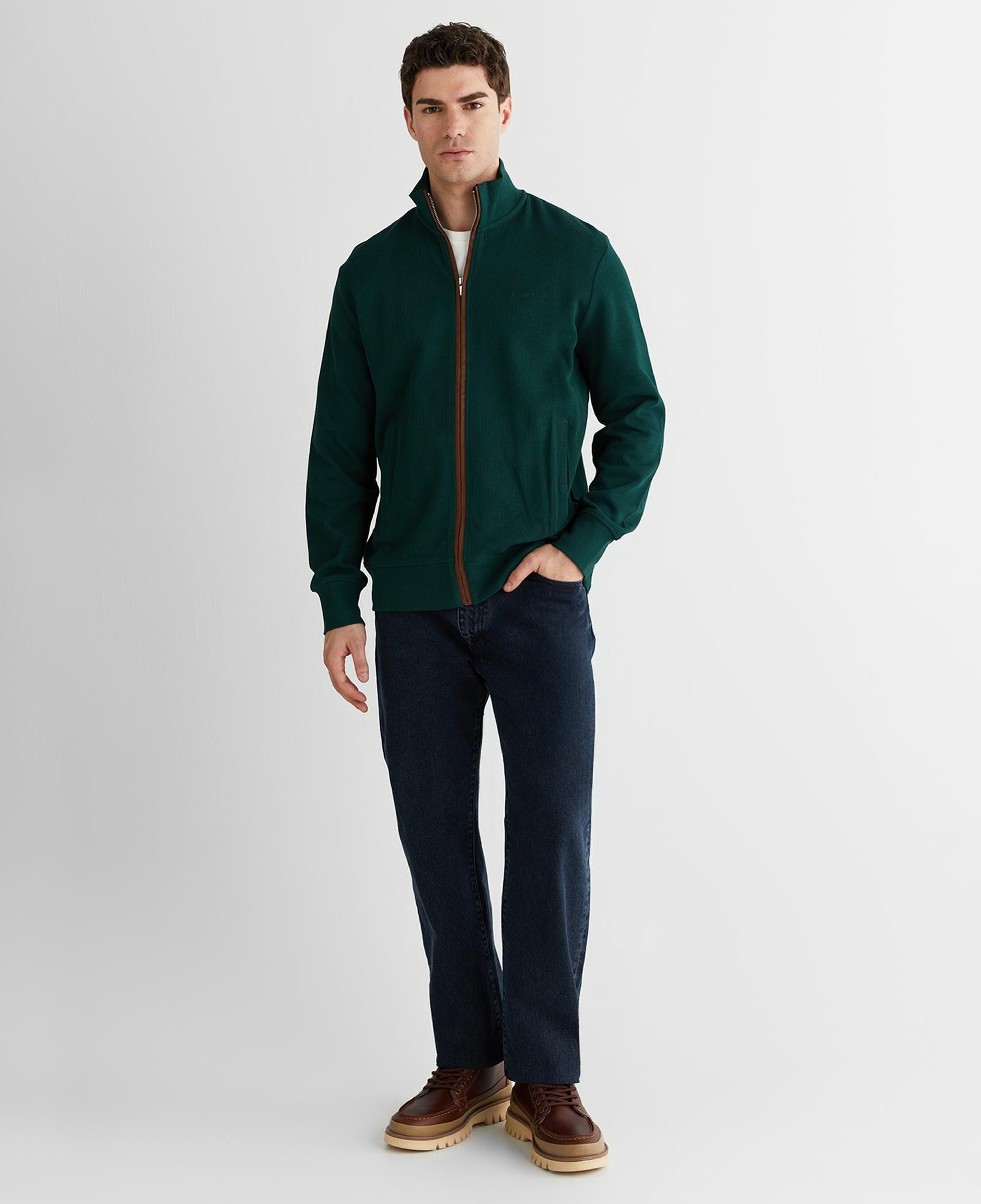 GANT Erkek Yeşil Regular Fit Hırka