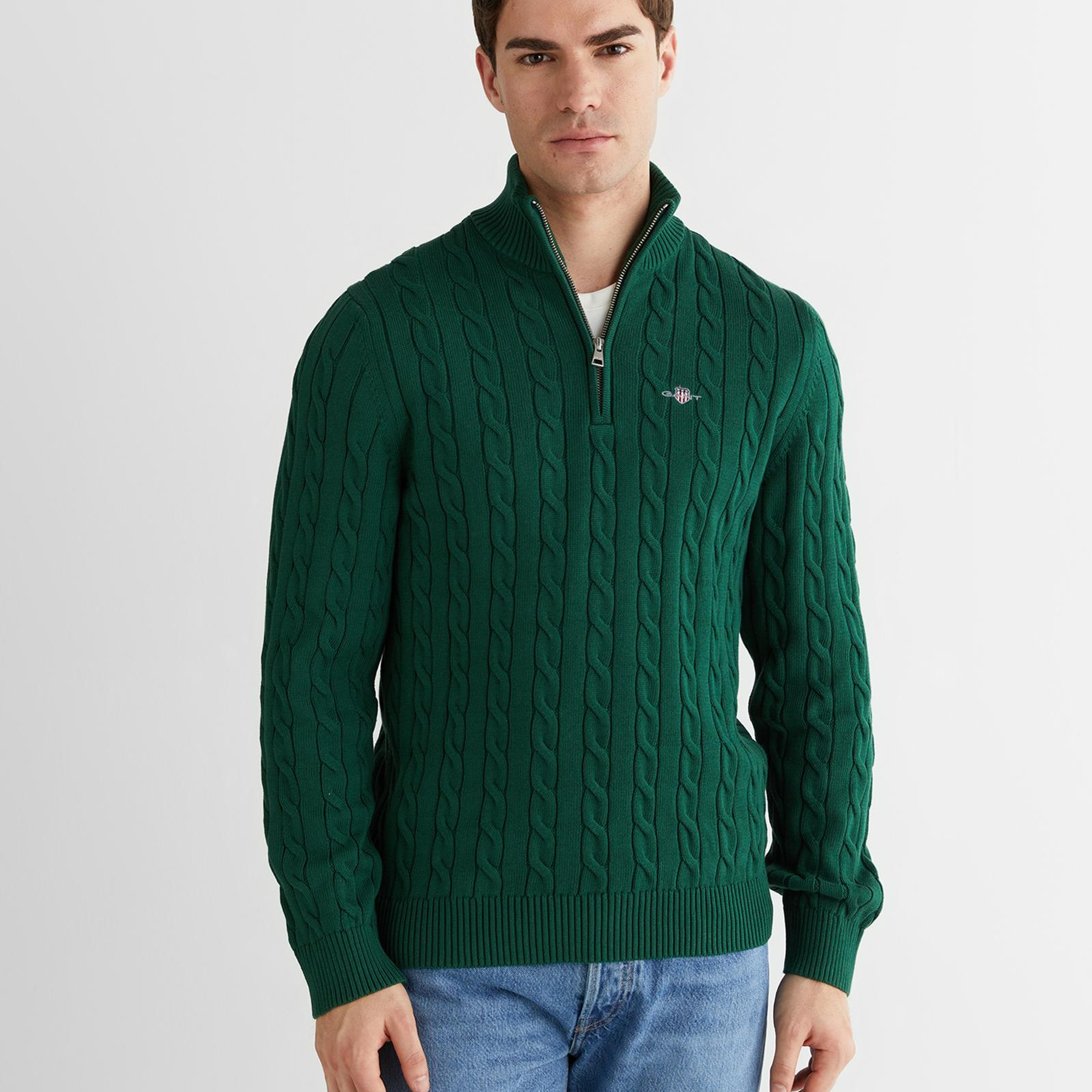 GANT Erkek Yeşil Regular Fit Kazak