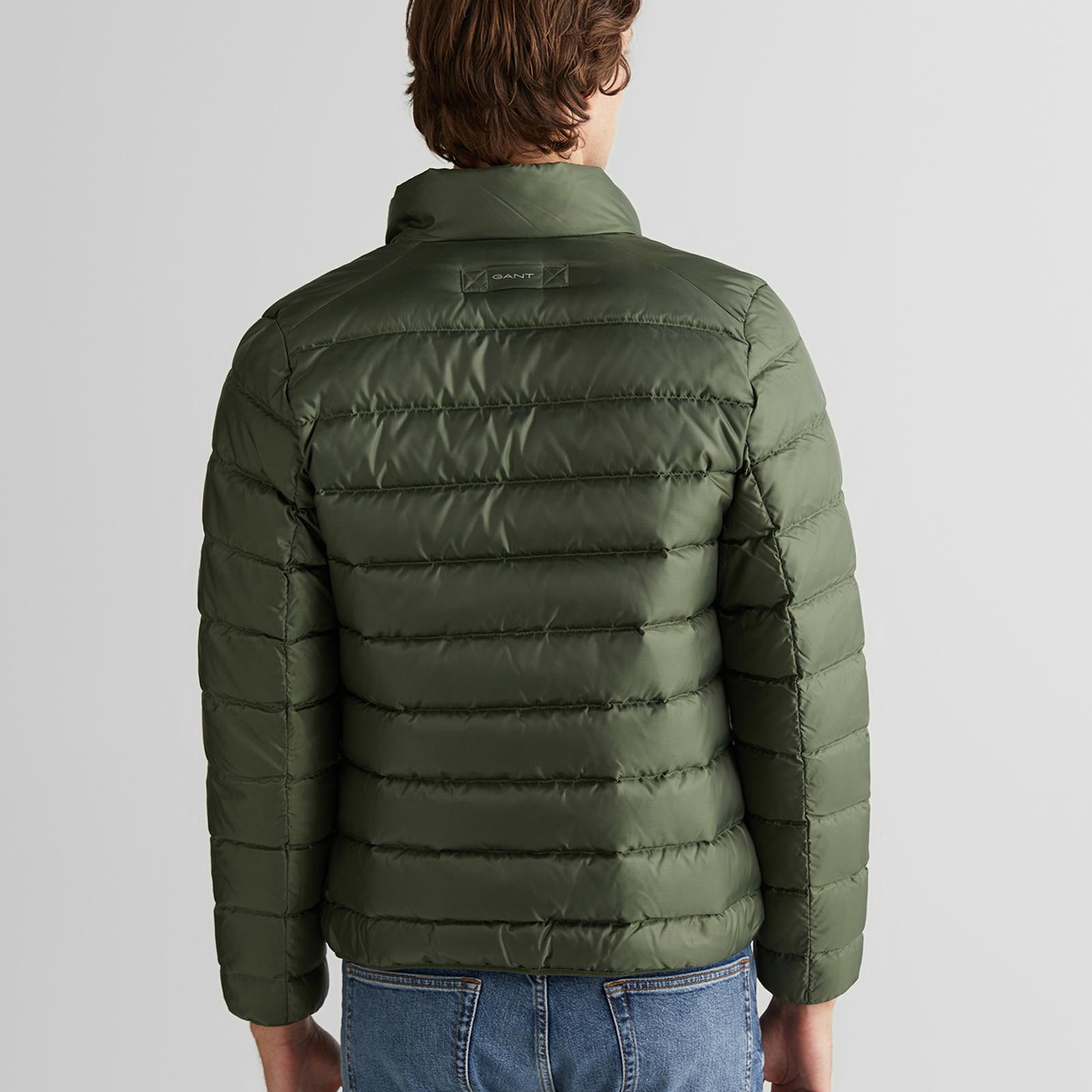 GANT Erkek Yeşil Regular Fit Dik Yaka Kaz Tüyü Mont