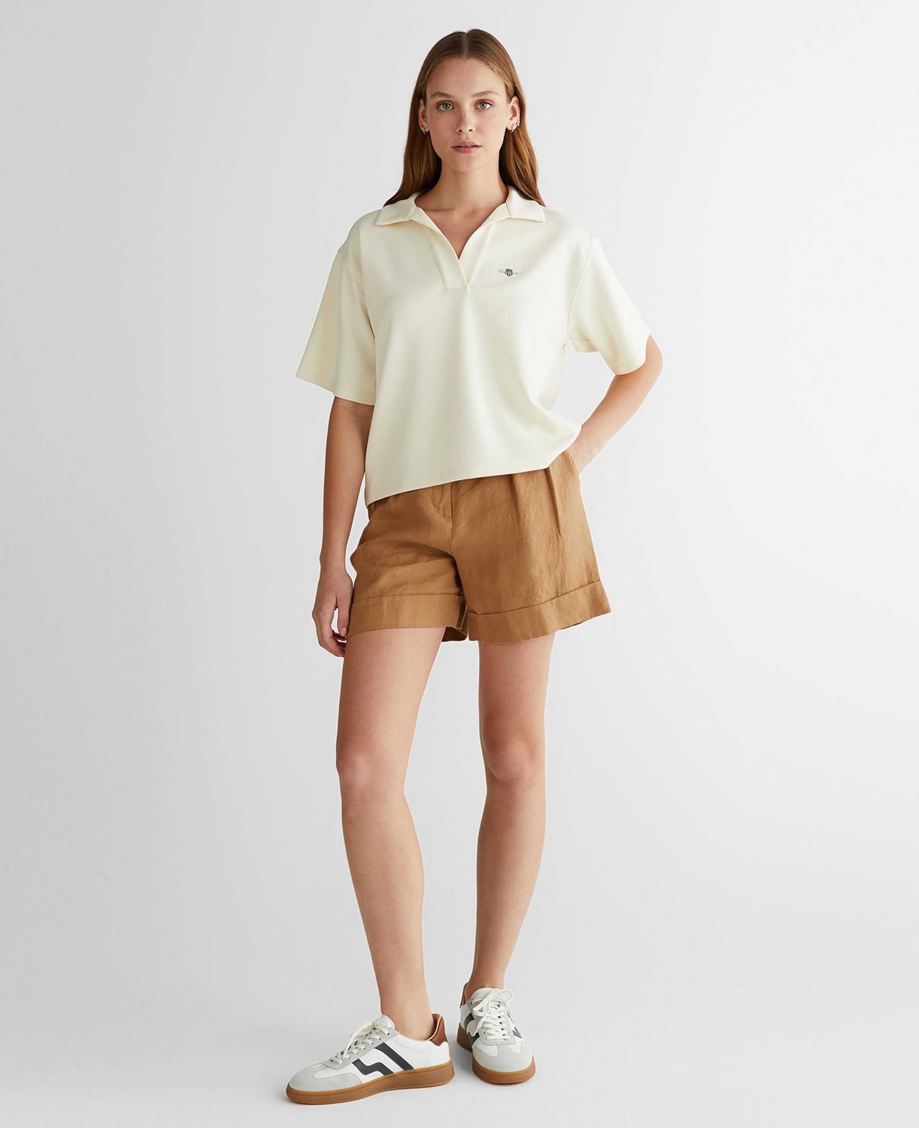 GANT Kadın Krem Logolu Polo