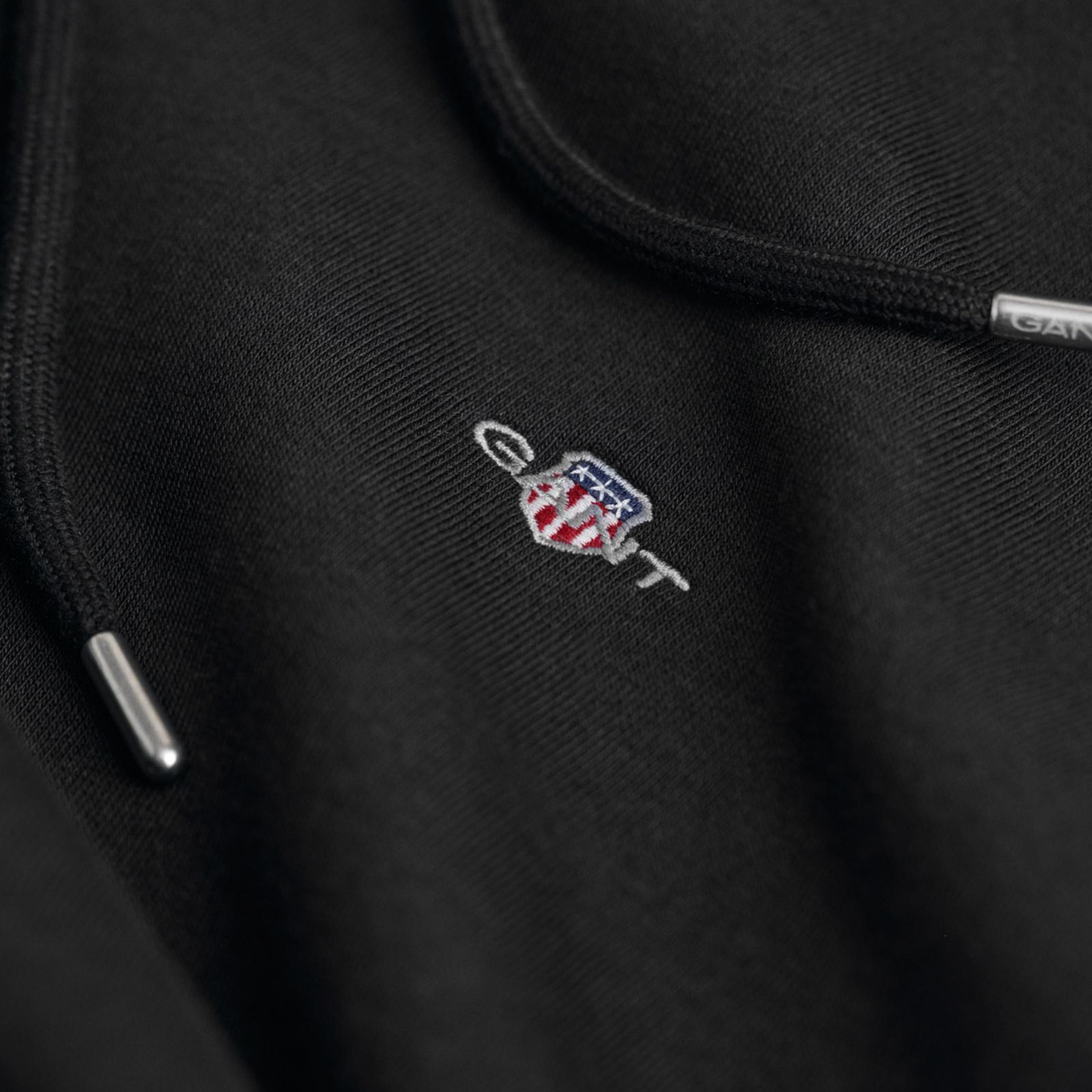 GANT Kadın Siyah Relaxed Fit Kapüşonlu Sweatshirt