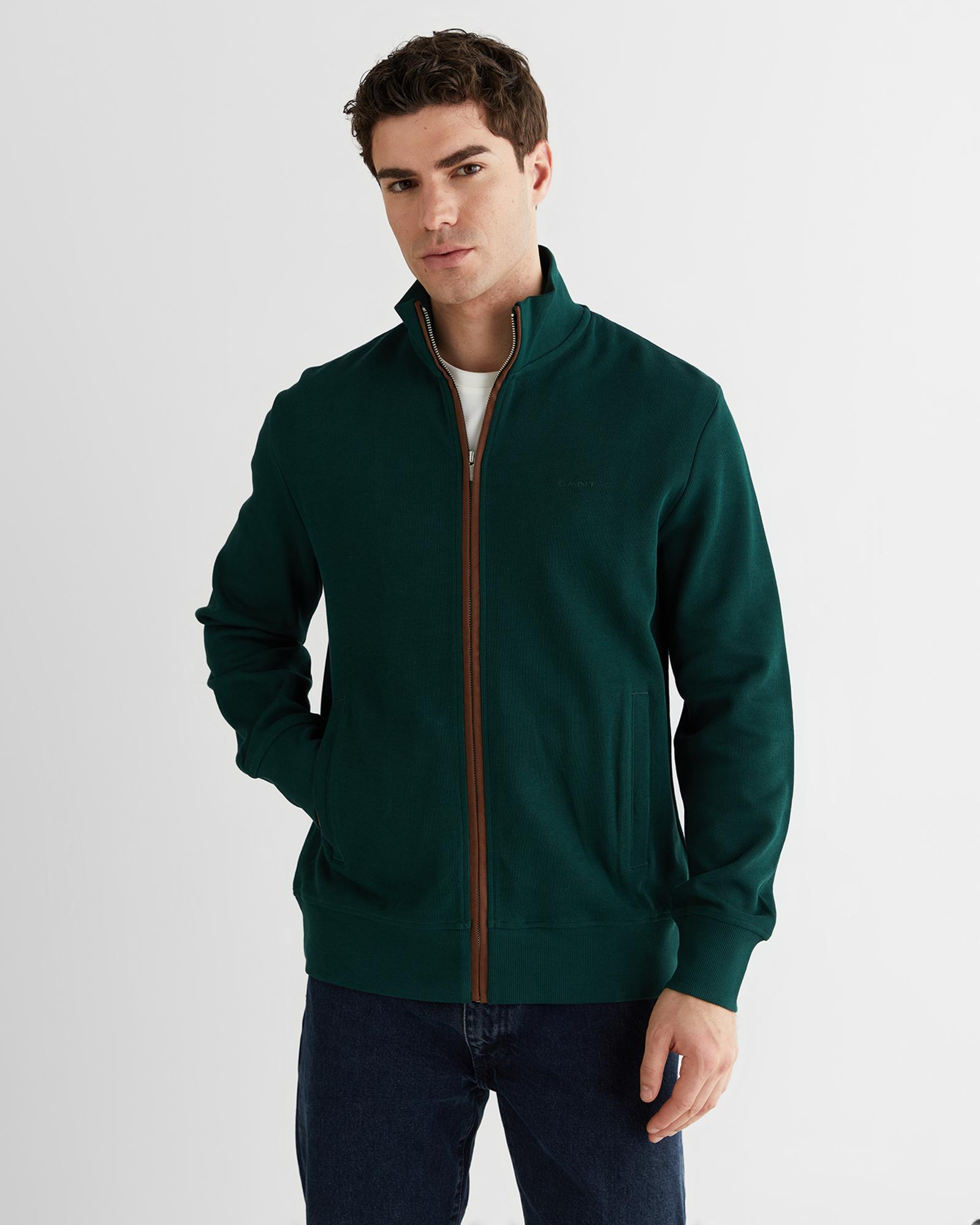 GANT Erkek Yeşil Regular Fit Hırka