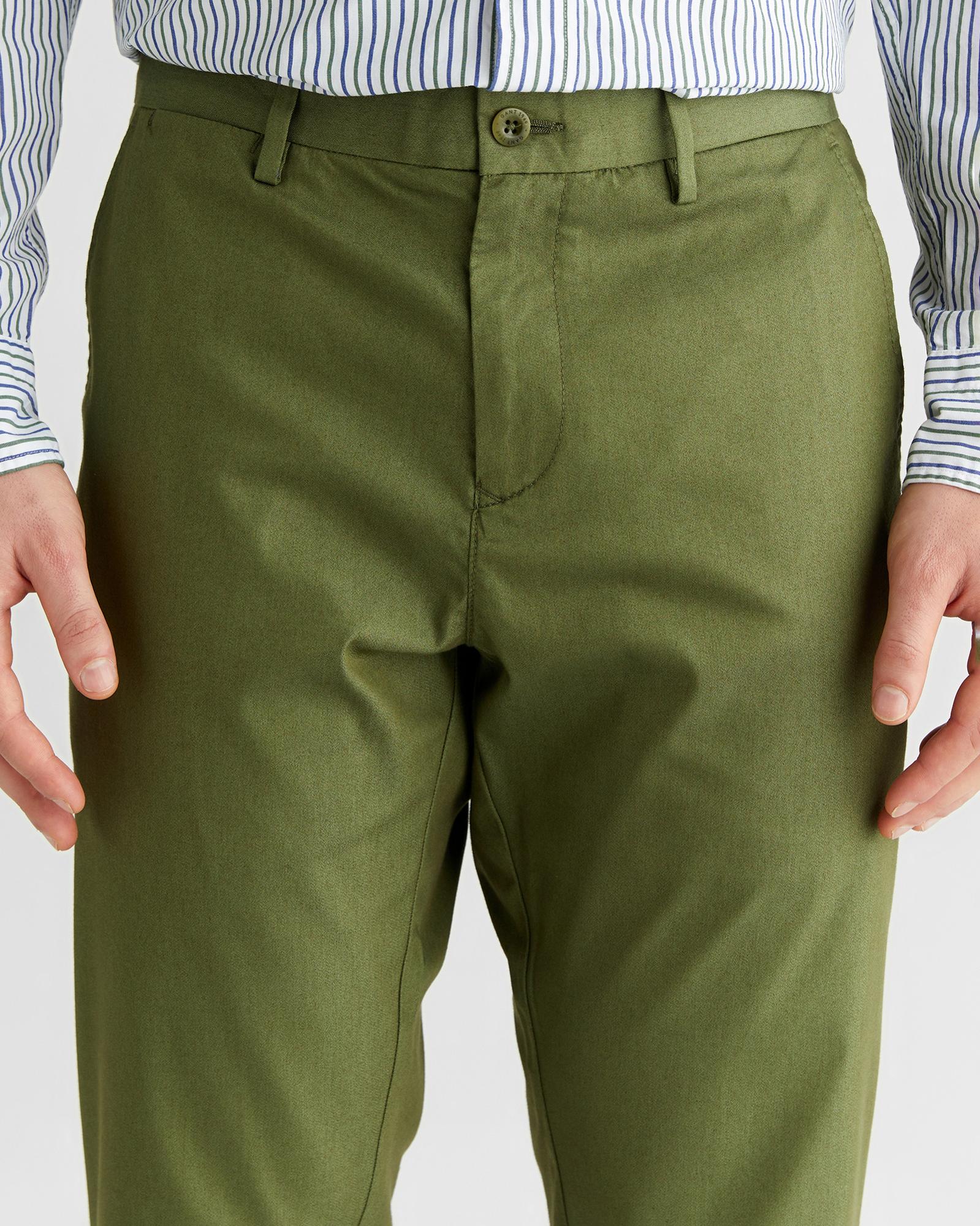 GANT Erkek Yeşil Slim Fit Pantolon