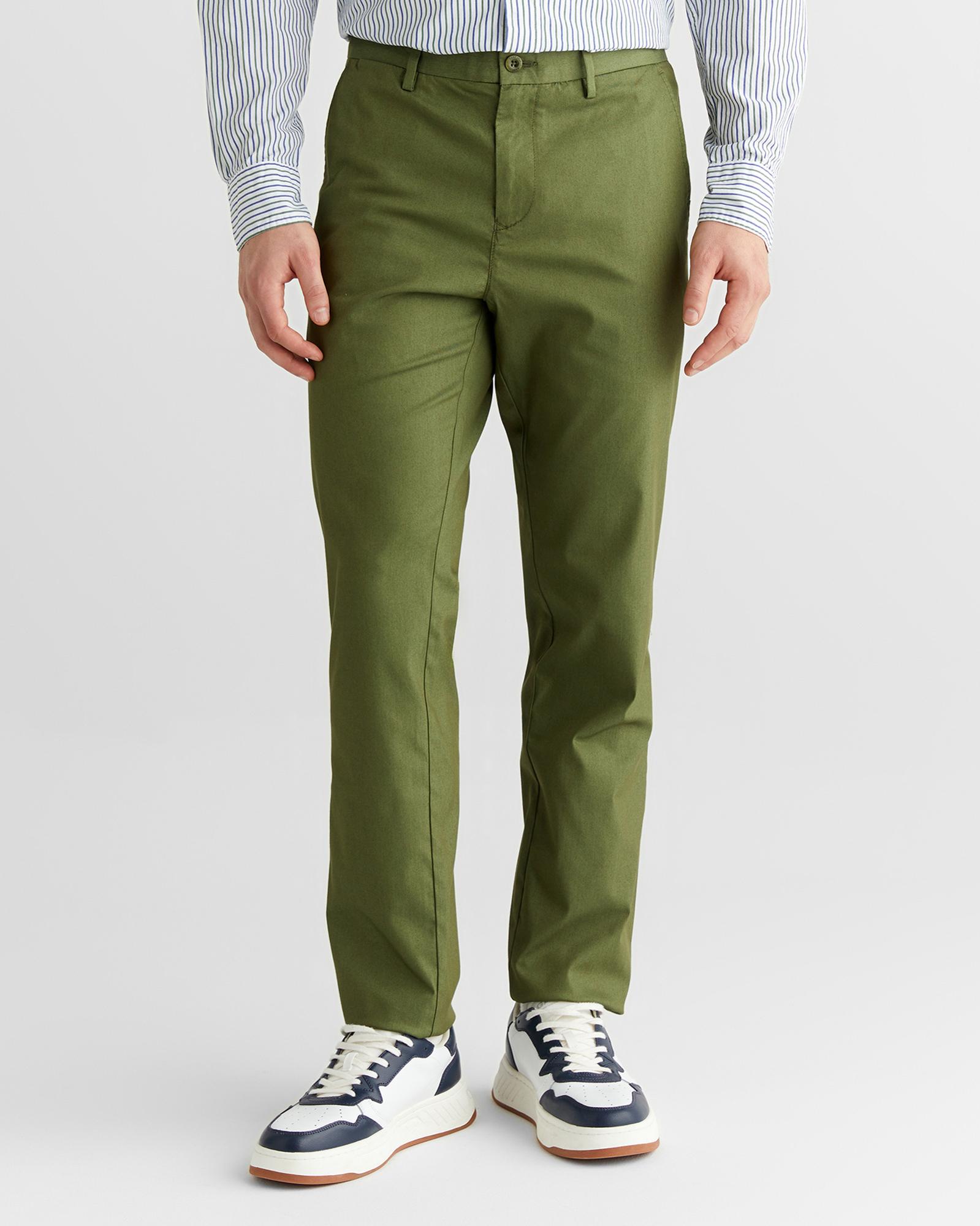 GANT Erkek Yeşil Slim Fit Pantolon