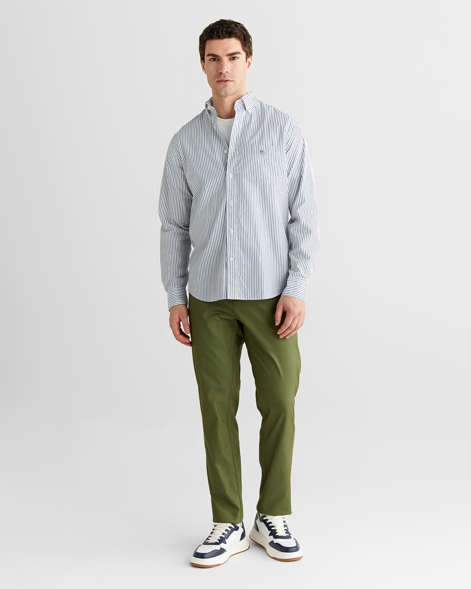 GANT Erkek Yeşil Slim Fit Pantolon