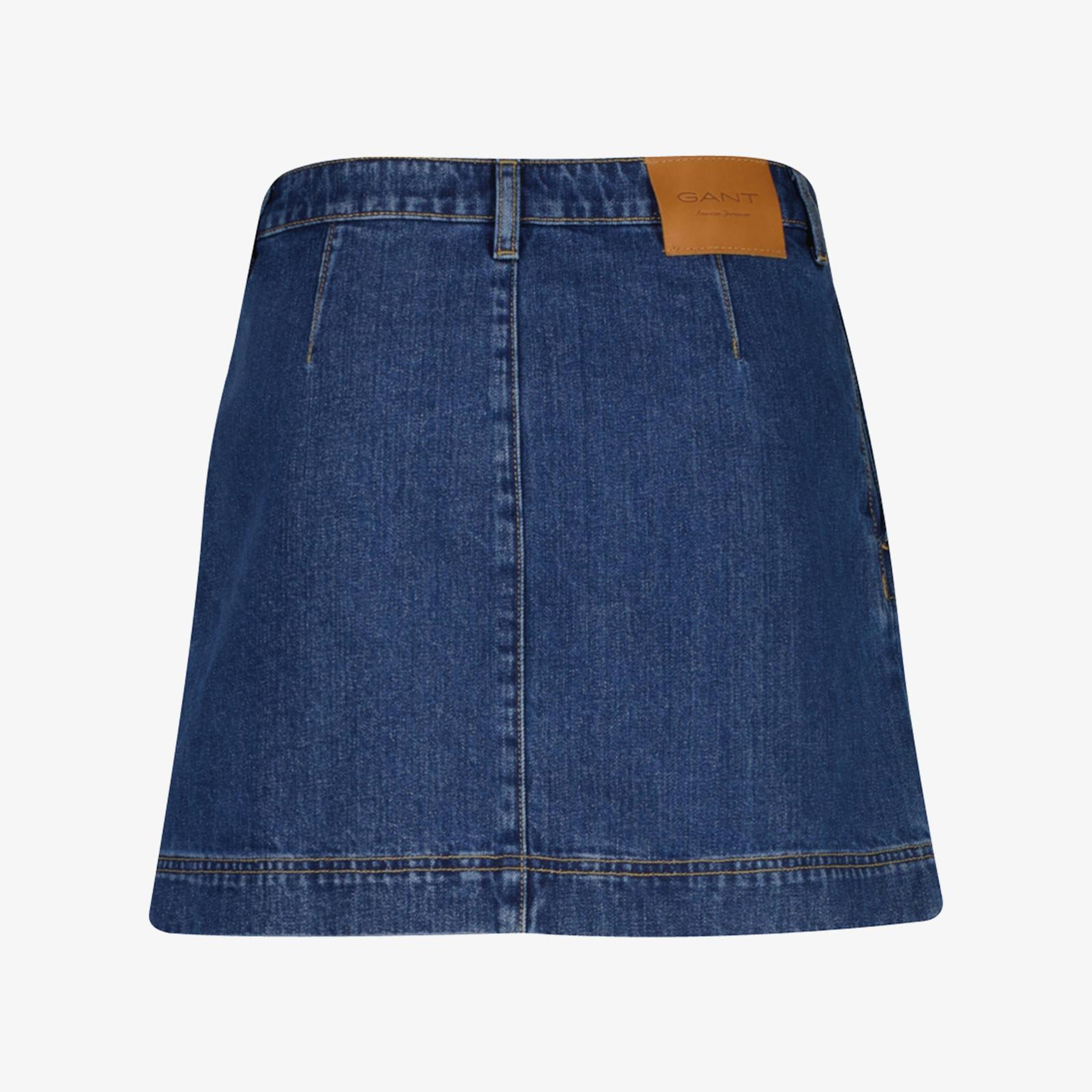 GANT Kadın Mavi Düz Etek