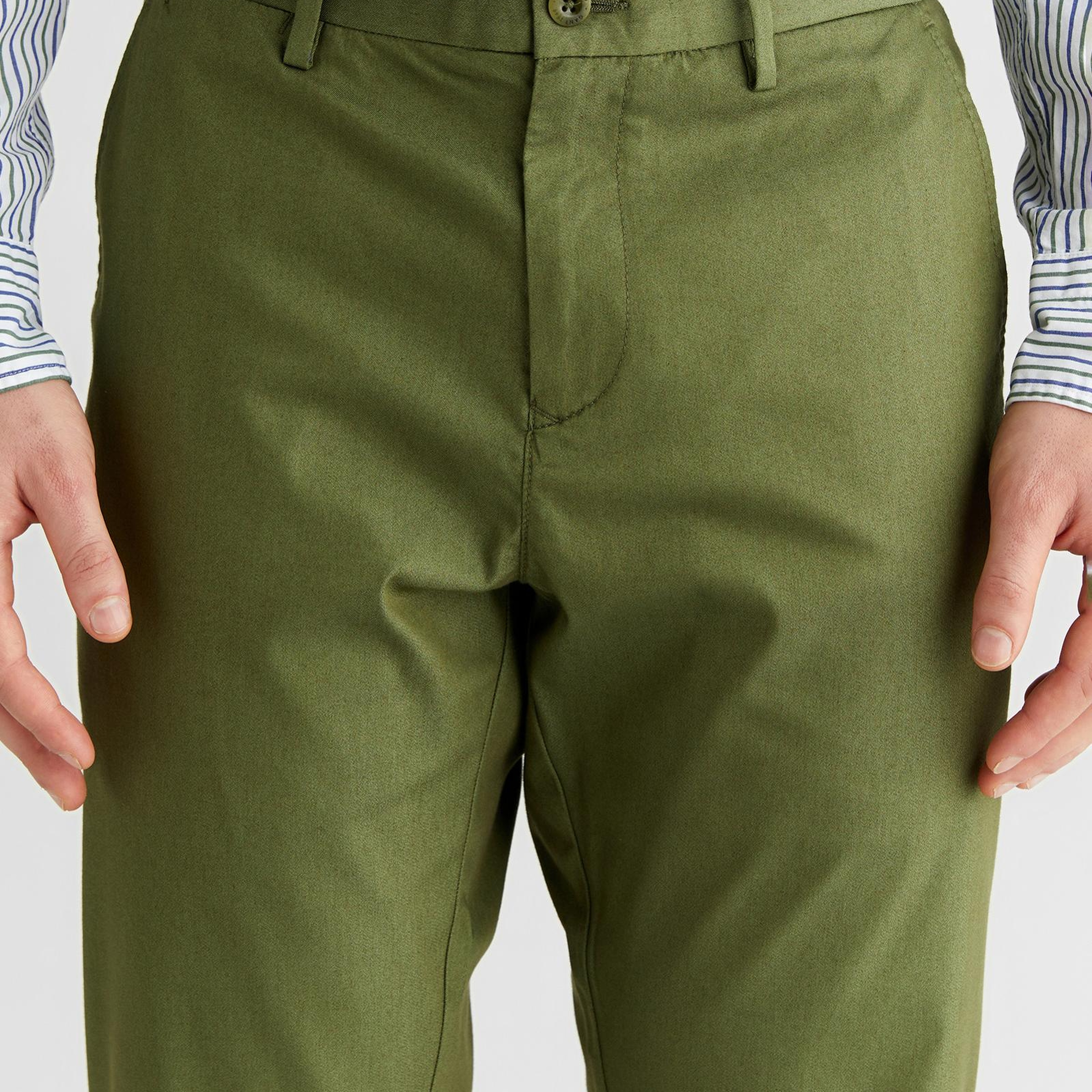 GANT Erkek Yeşil Slim Fit Pantolon