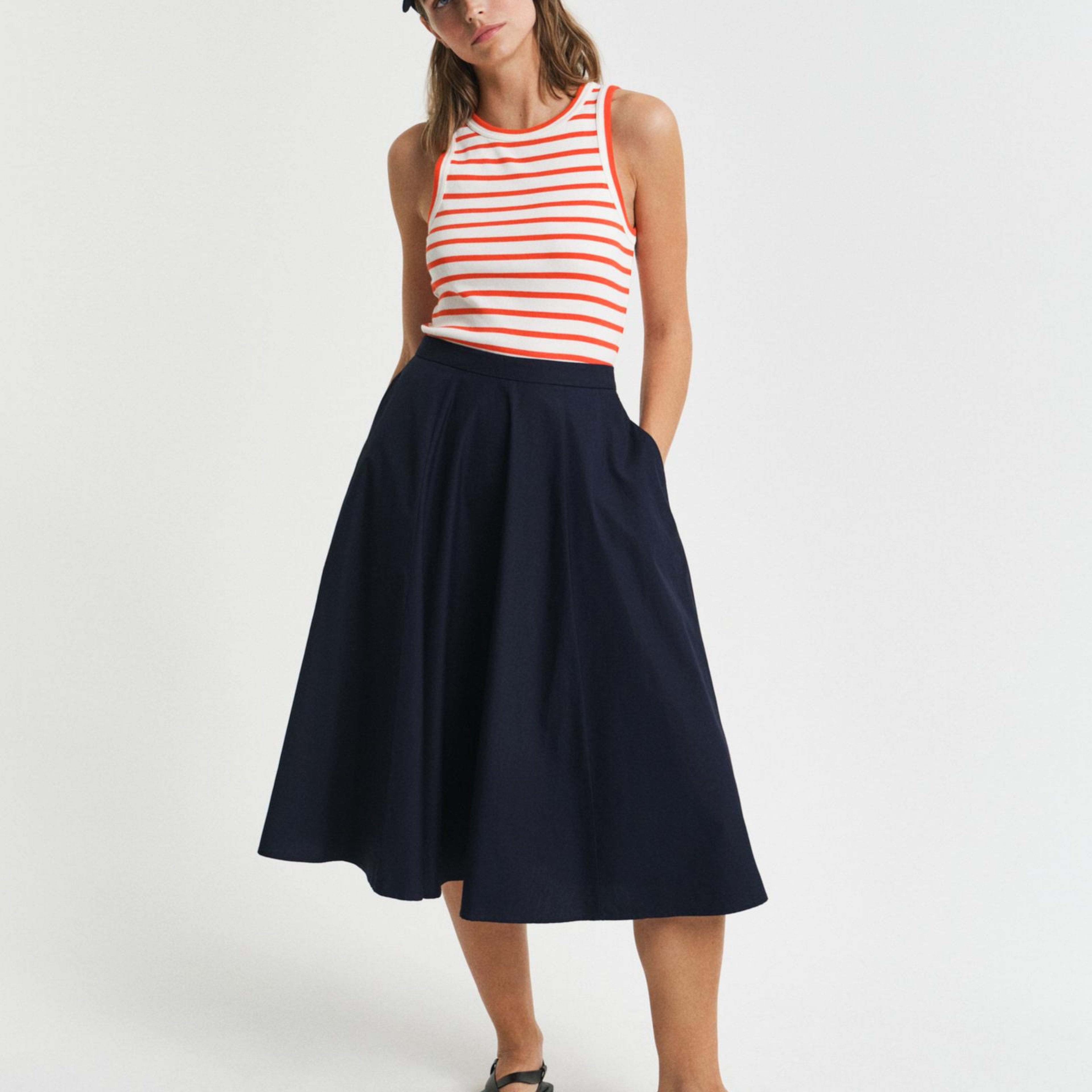 GANT Kadın Lacivert Loose Fit Etek