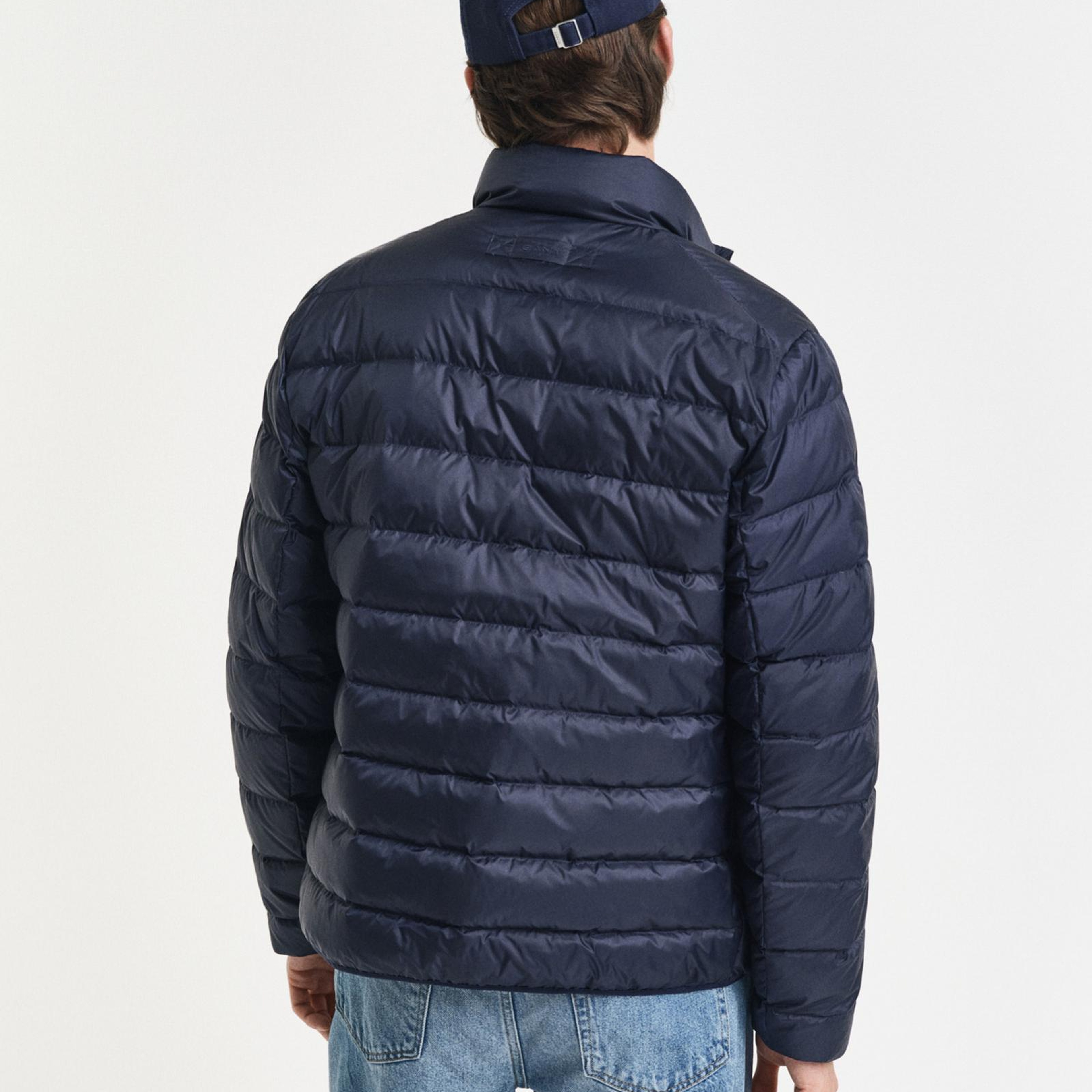 GANT Erkek Lacivert Regular Fit Dik Yaka Kaz Tüyü Mont