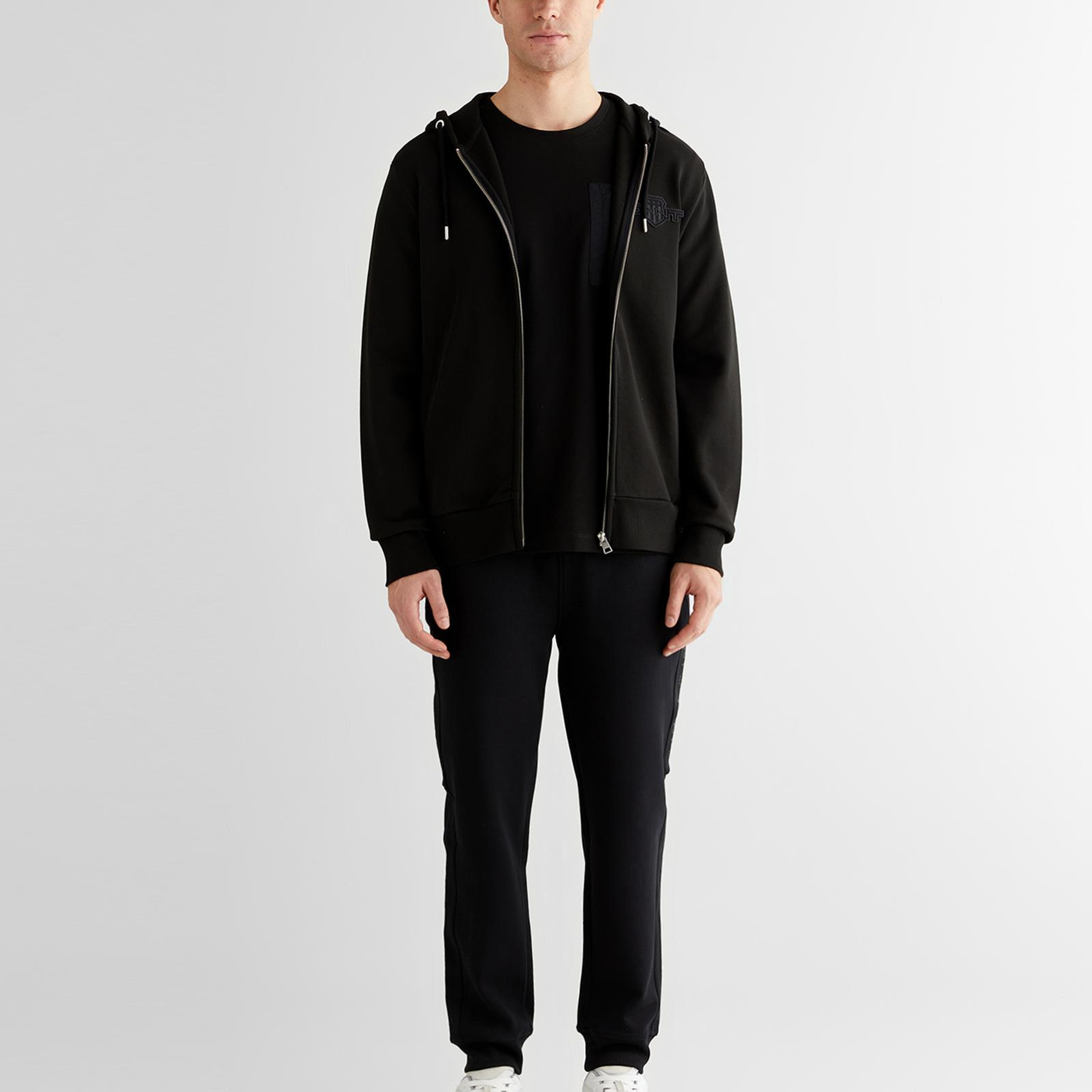 GANT Erkek Siyah Regular Fit Kapüşonlu Sweatshirt