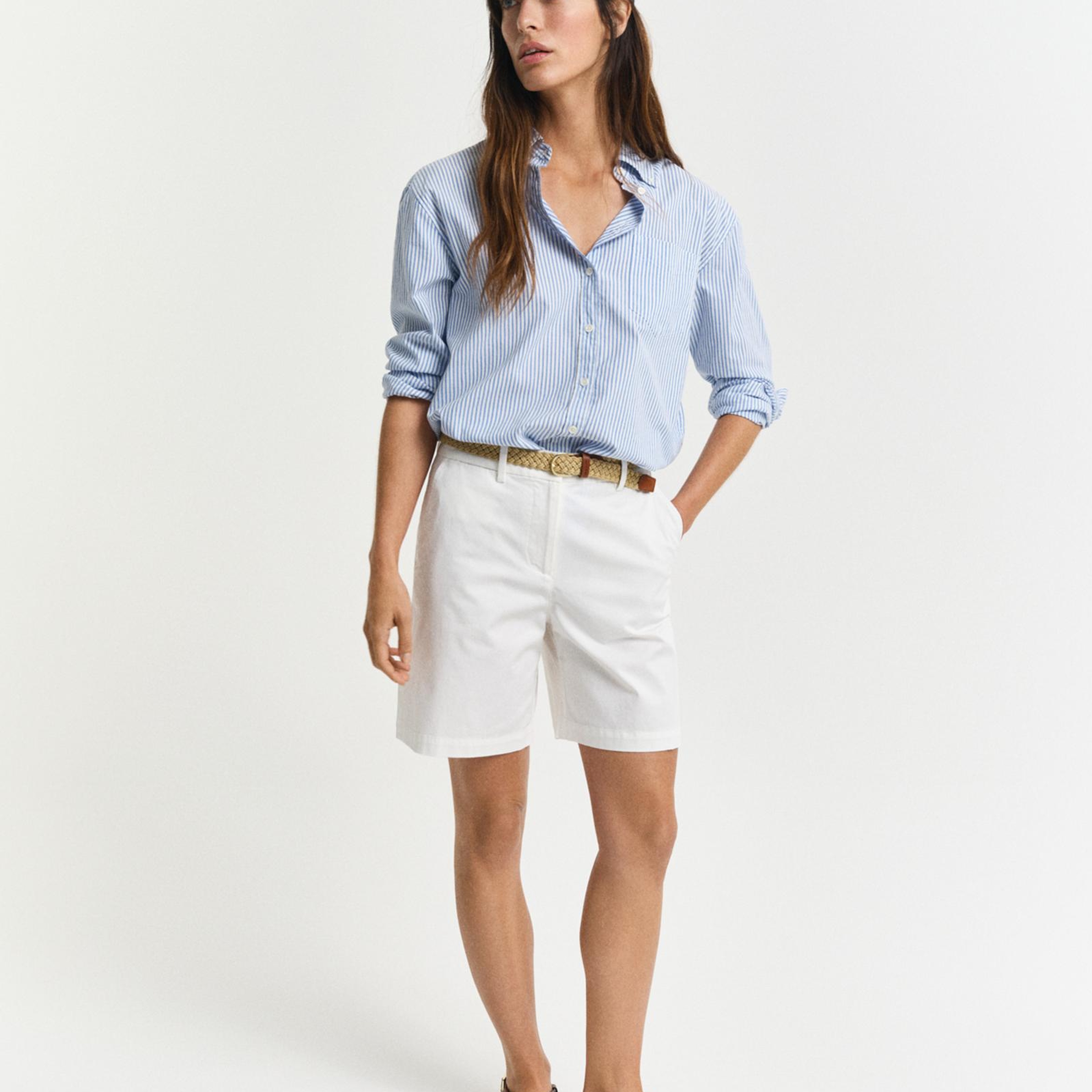 GANT Kadın Beyaz Regular Fit Şort