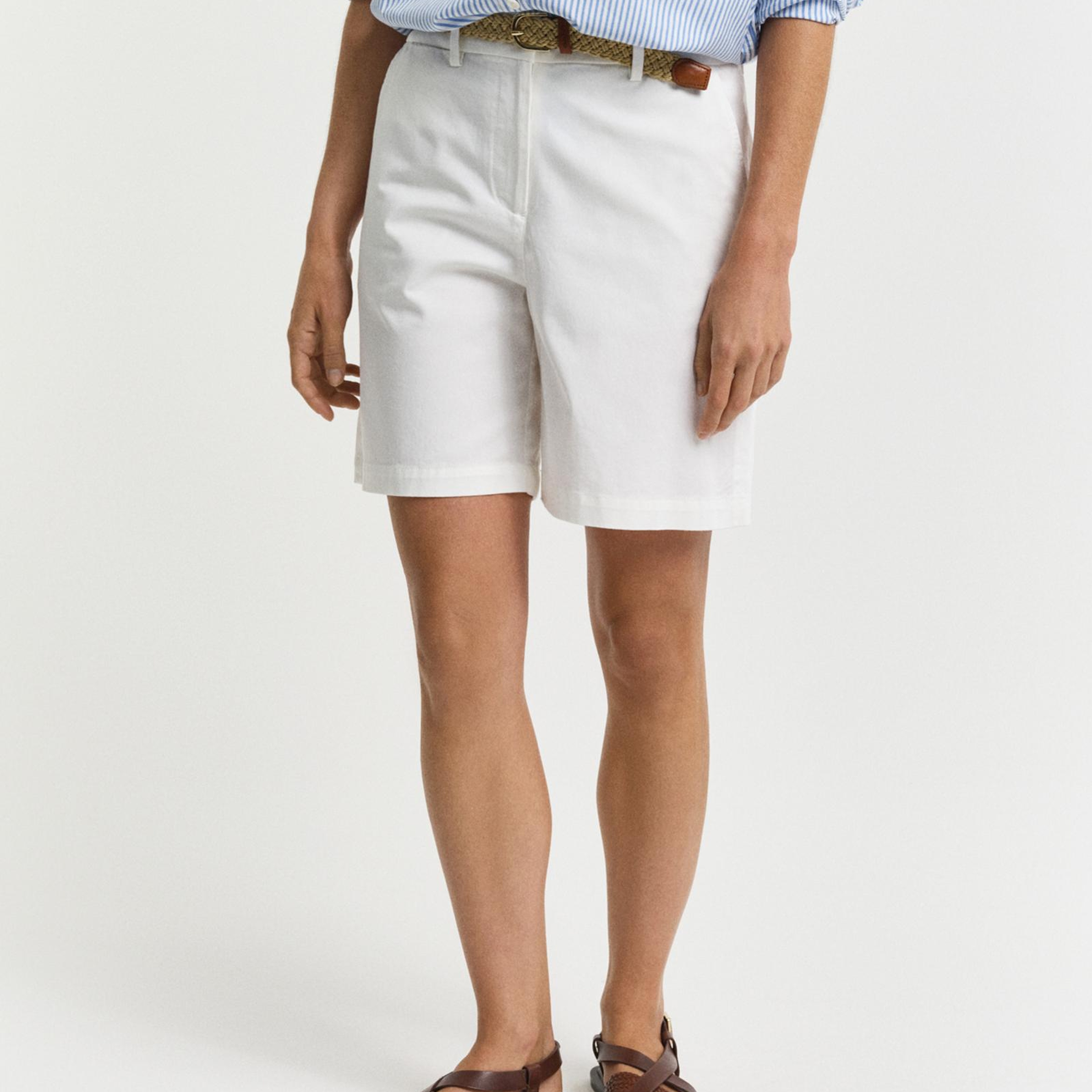 GANT Kadın Beyaz Regular Fit Şort