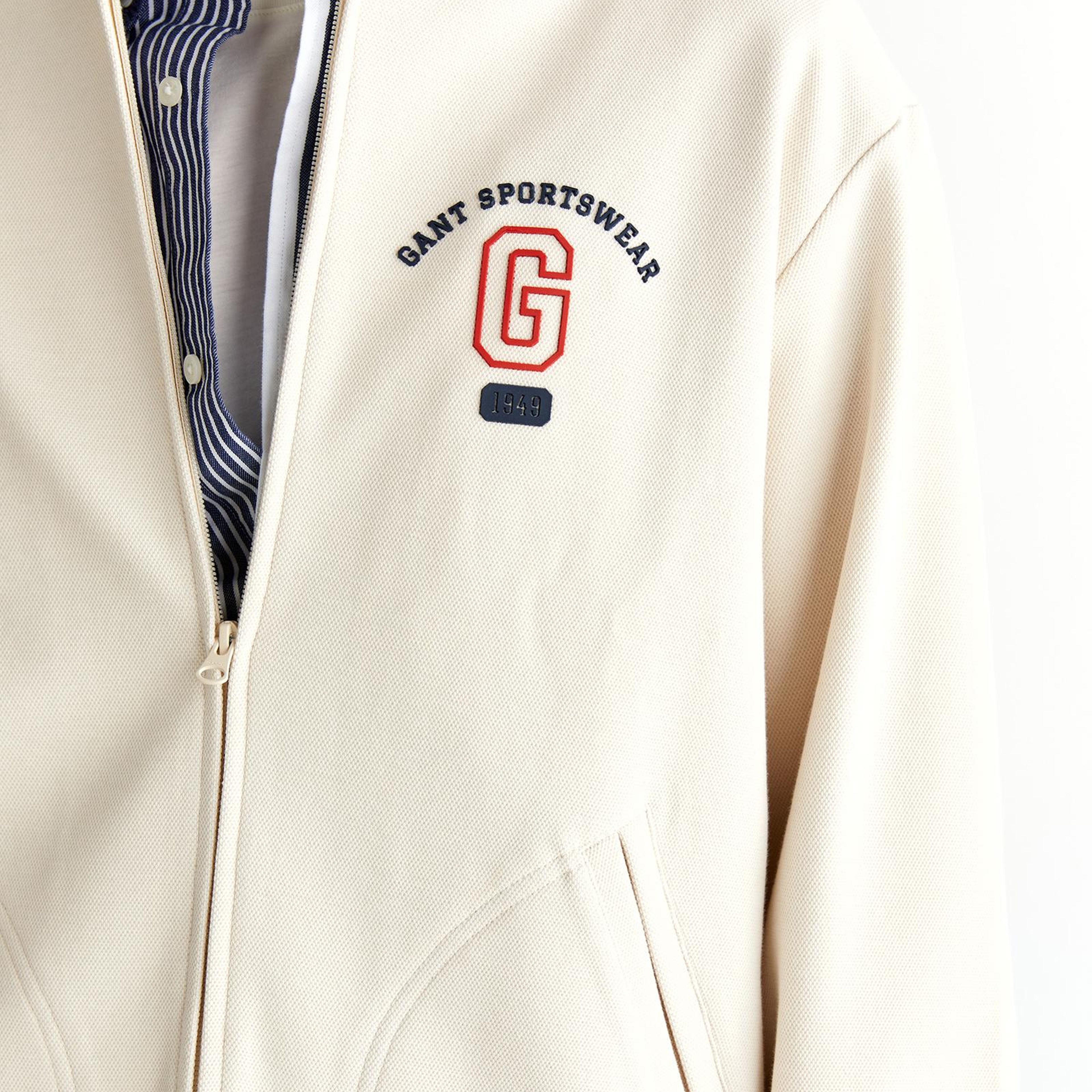 GANT Erkek Krem Regular Fit Hakim Yaka Logolu Ceket