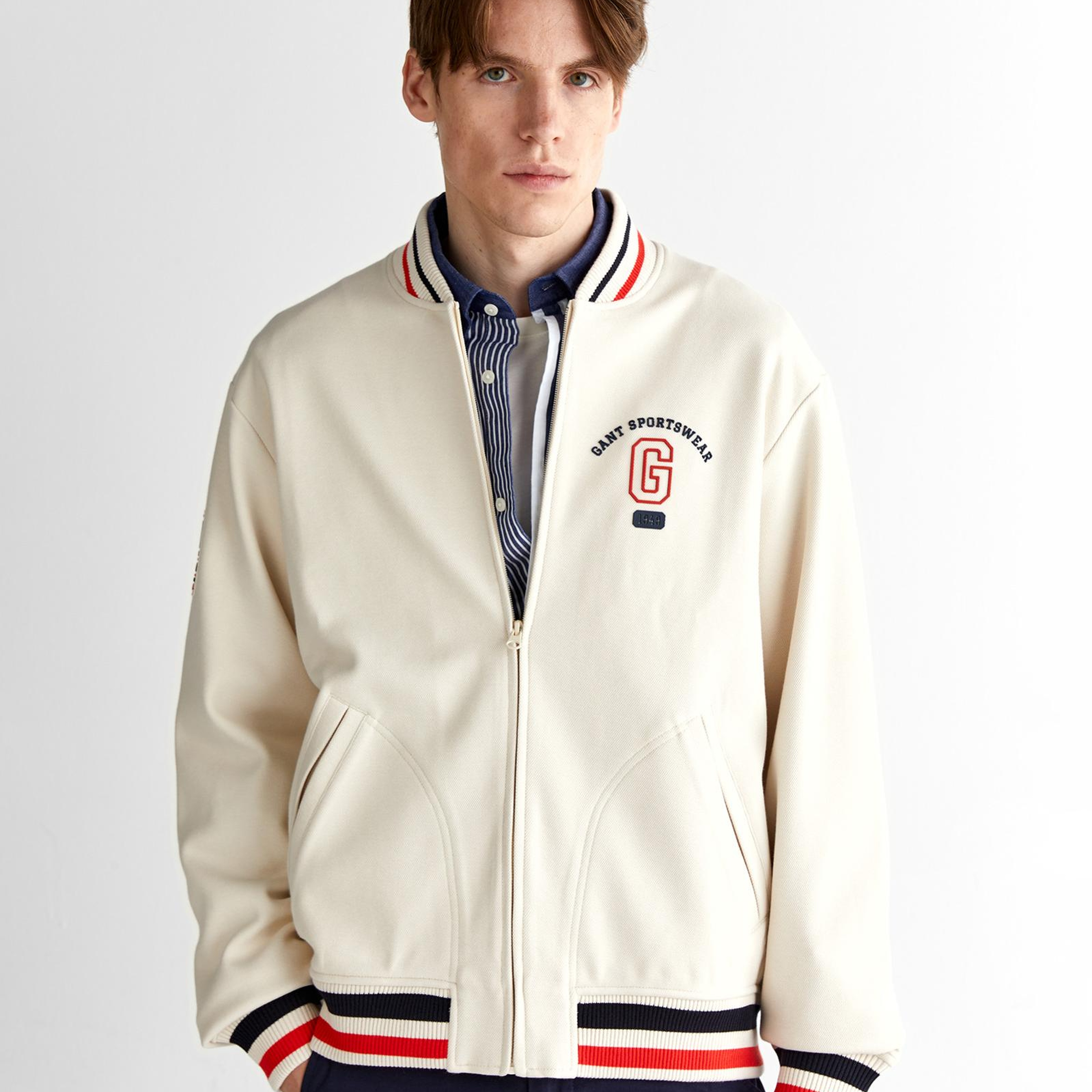 GANT Erkek Krem Regular Fit Hakim Yaka Logolu Ceket