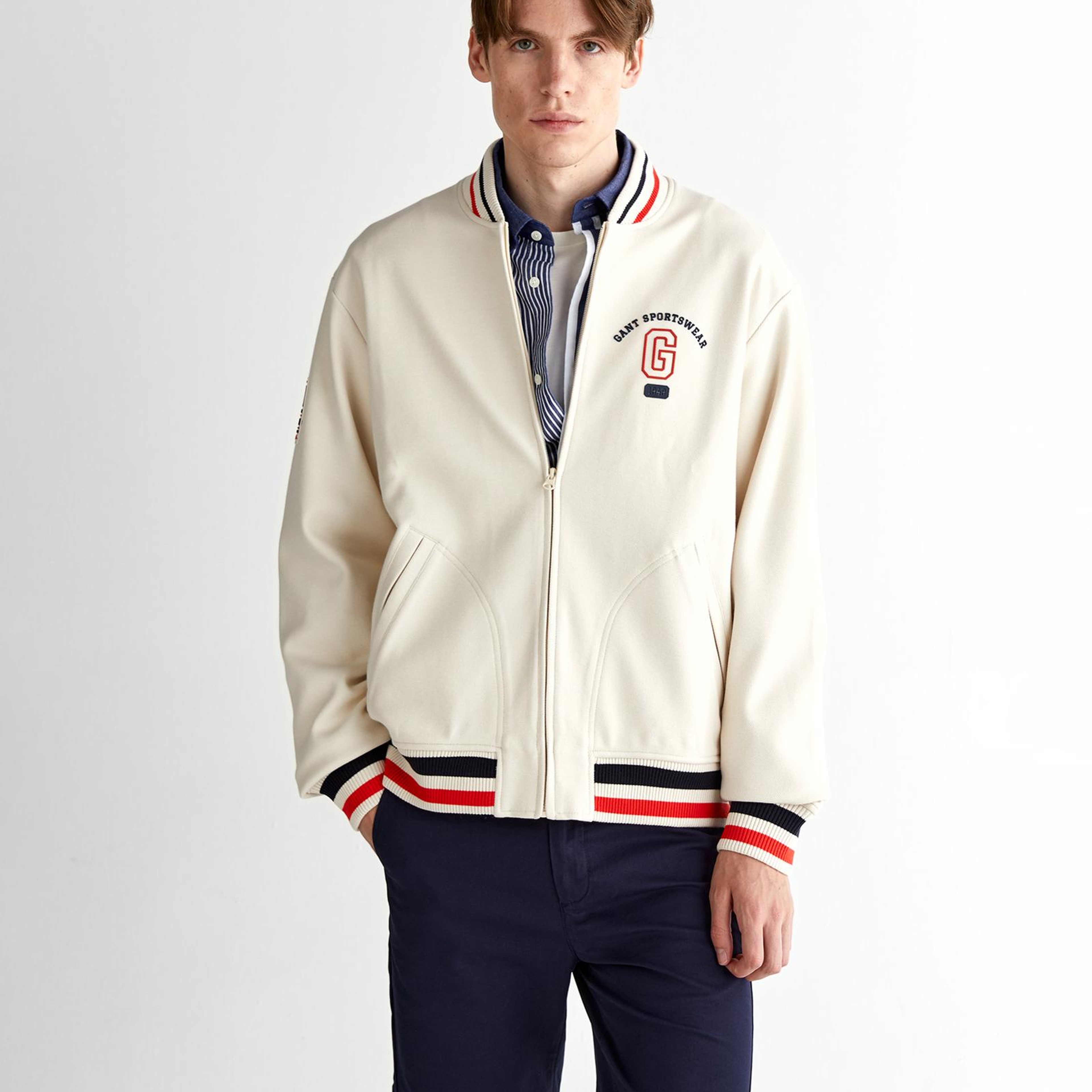 GANT Erkek Krem Regular Fit Hakim Yaka Logolu Ceket