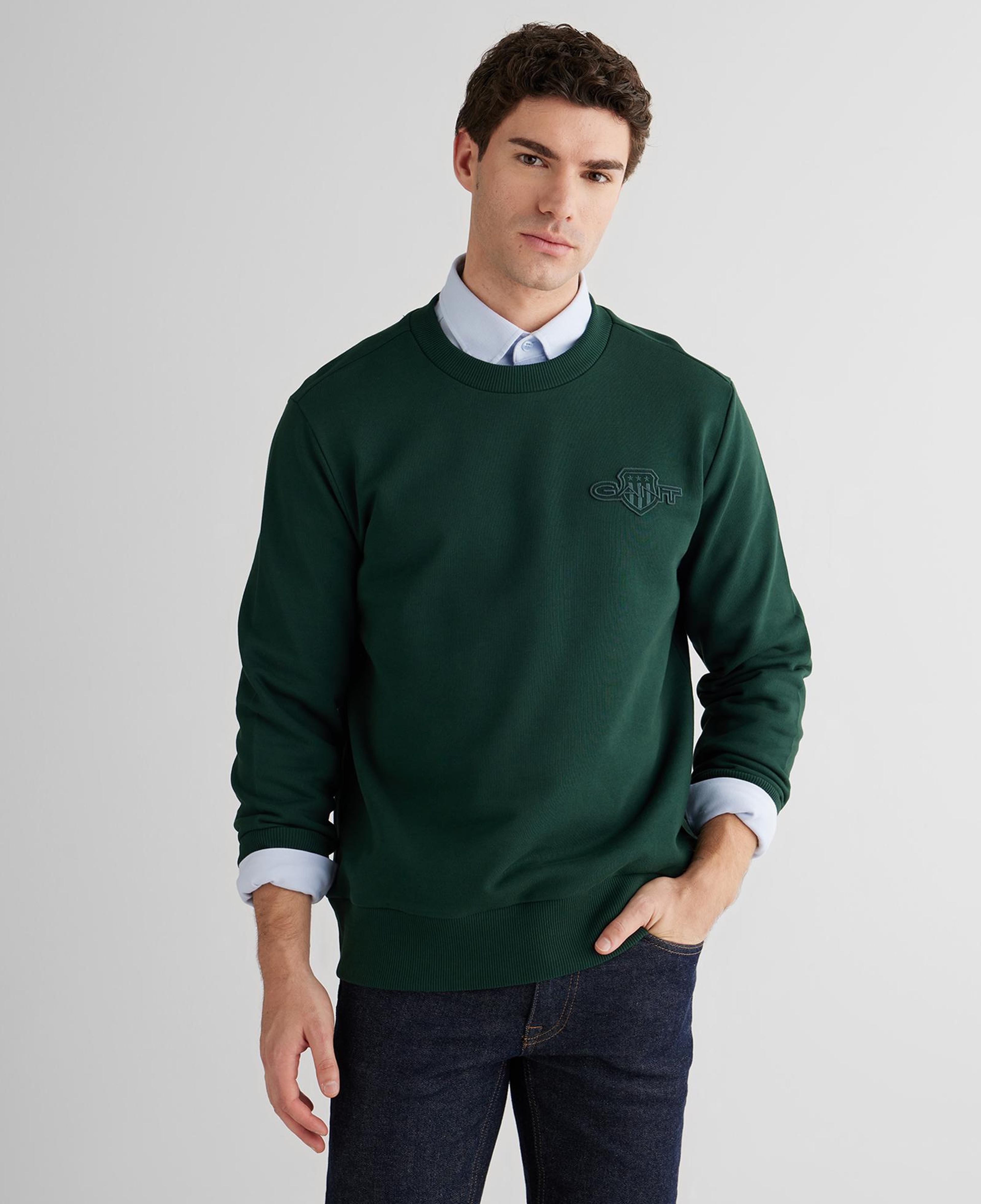 GANT Erkek Yeşil Regular Fit Sweatshirt