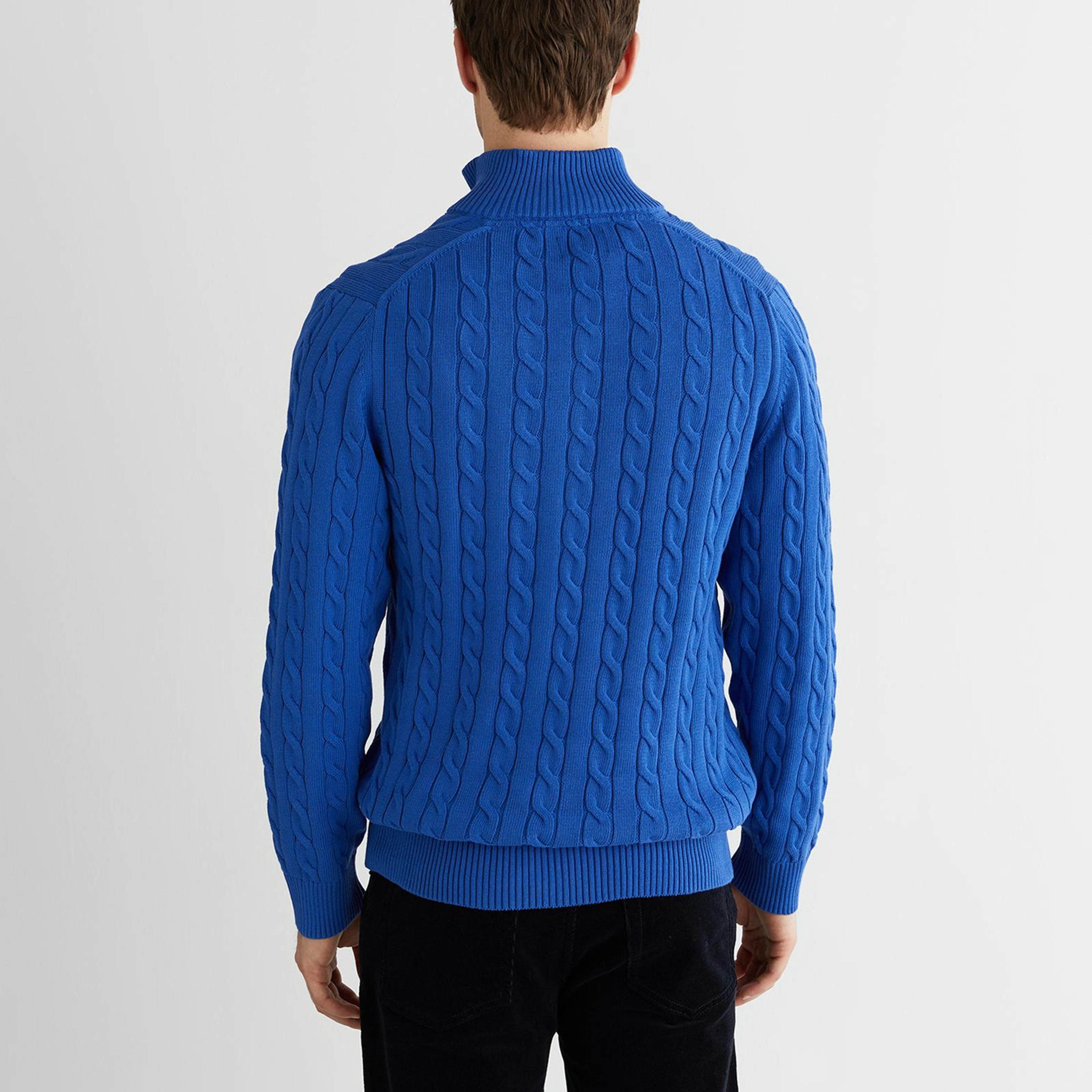GANT Erkek Mavi Regular Fit Kazak