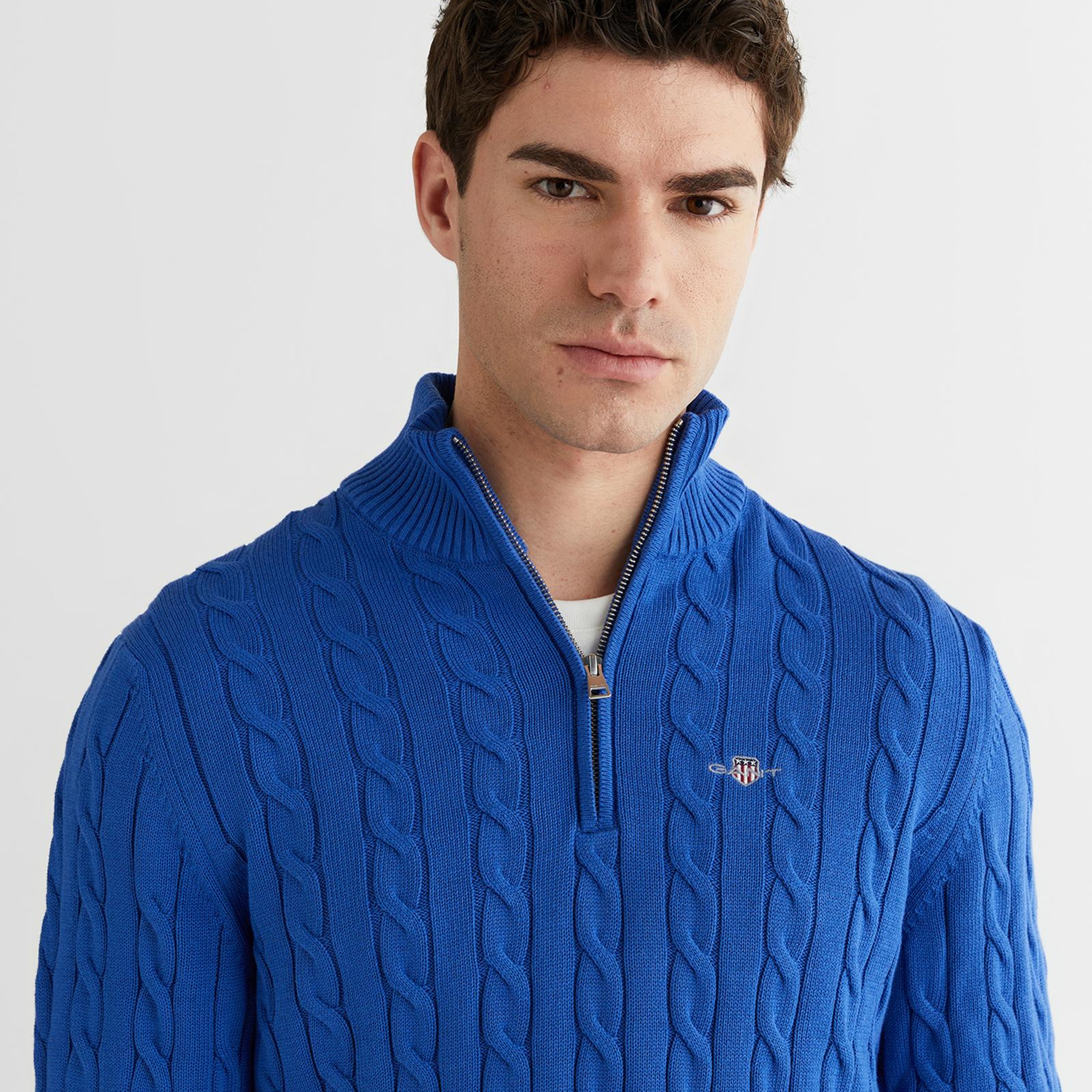 GANT Erkek Mavi Regular Fit Kazak
