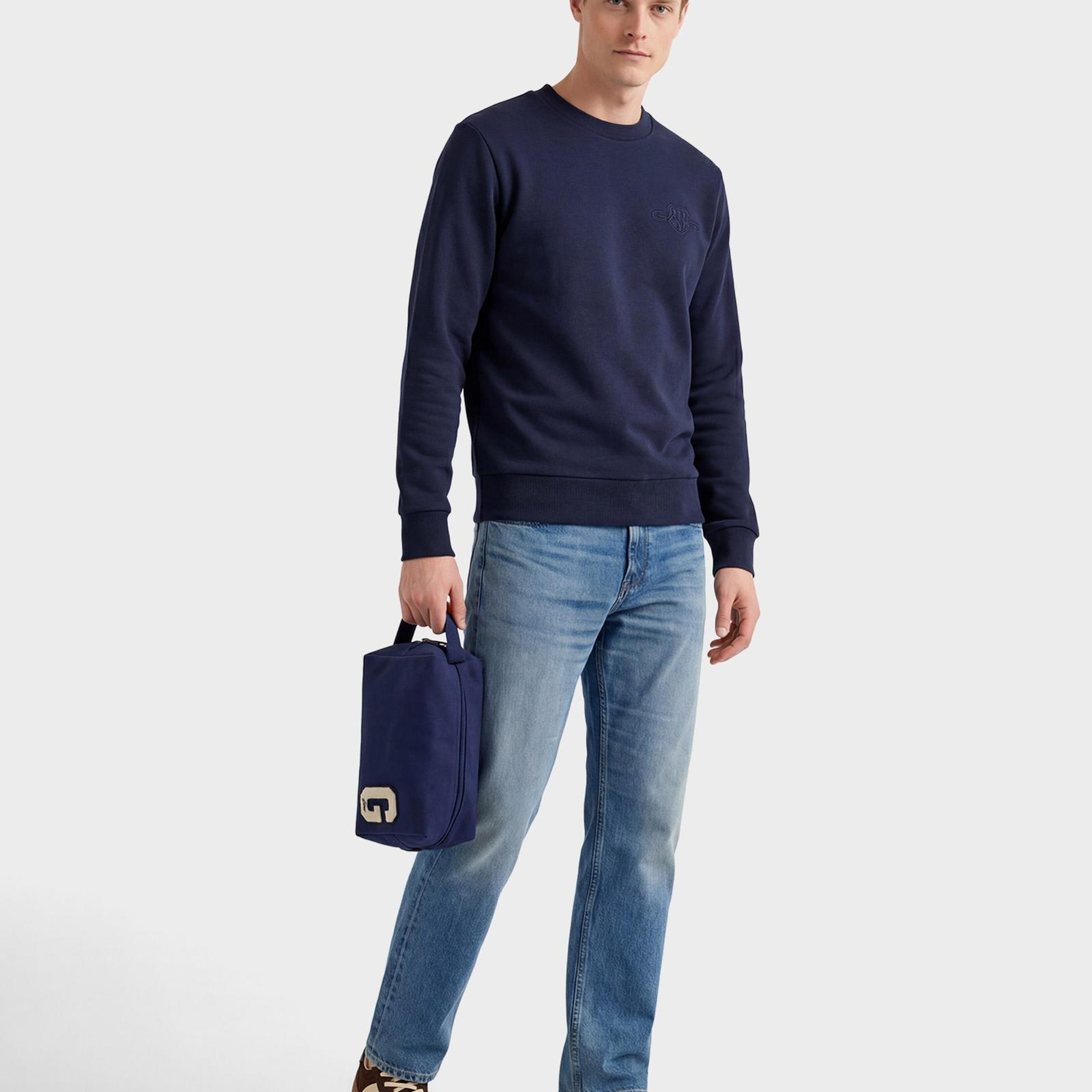 GANT Erkek Lacivert Regular Fit Sweatshirt