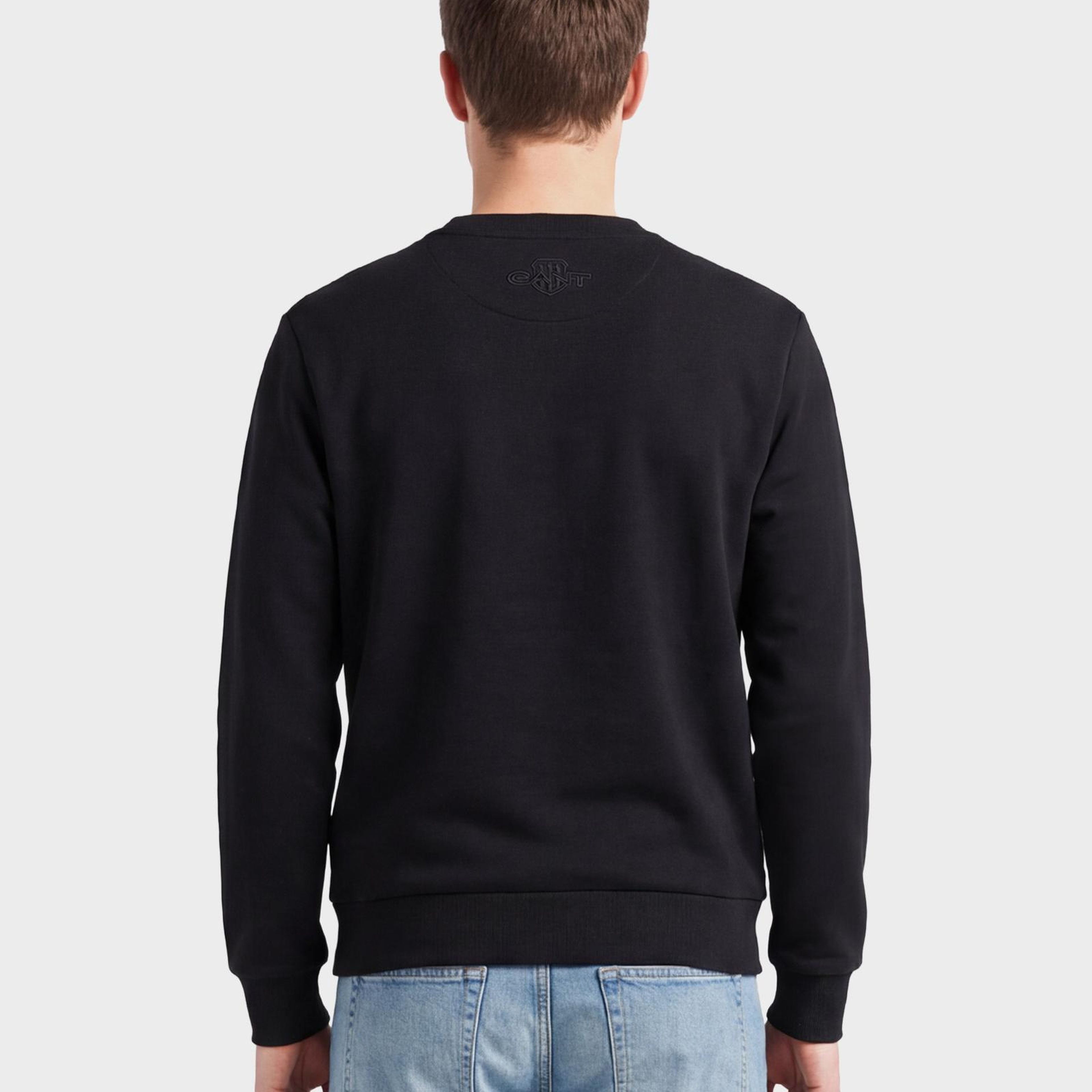 GANT Erkek Siyah Regular Fit Sweatshirt
