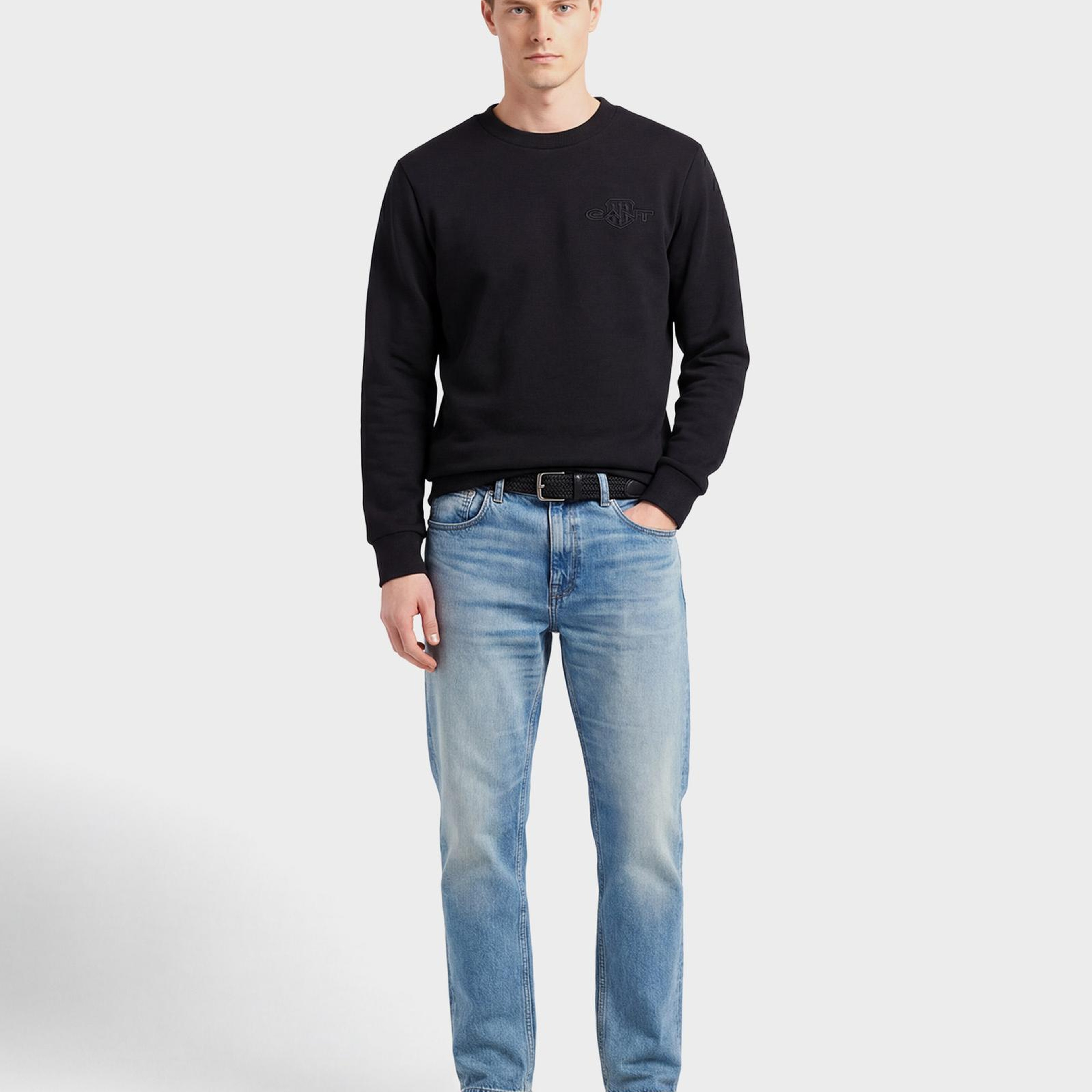 GANT Erkek Siyah Regular Fit Sweatshirt