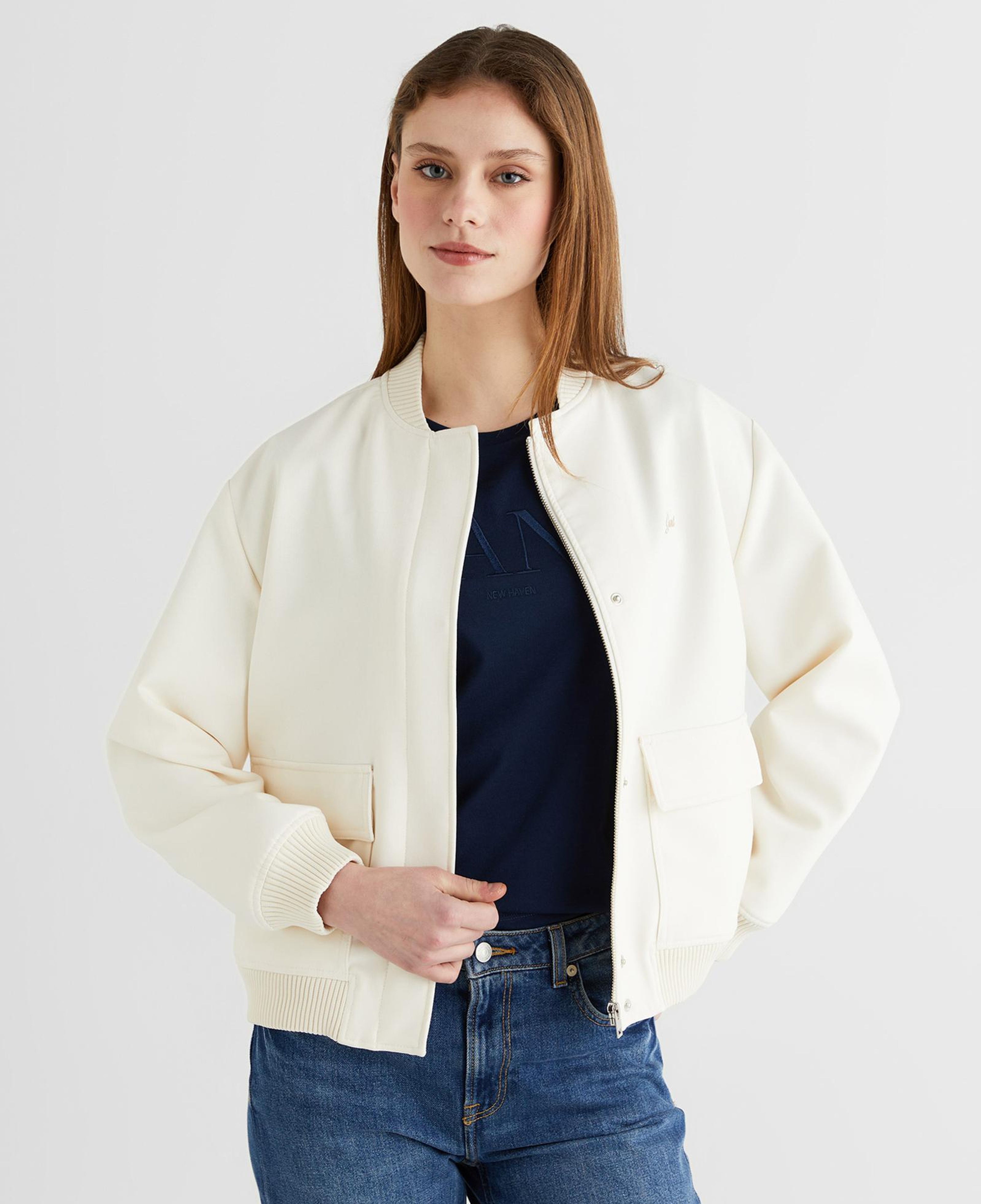 GANT Kadın Krem Dik Yaka Ceket