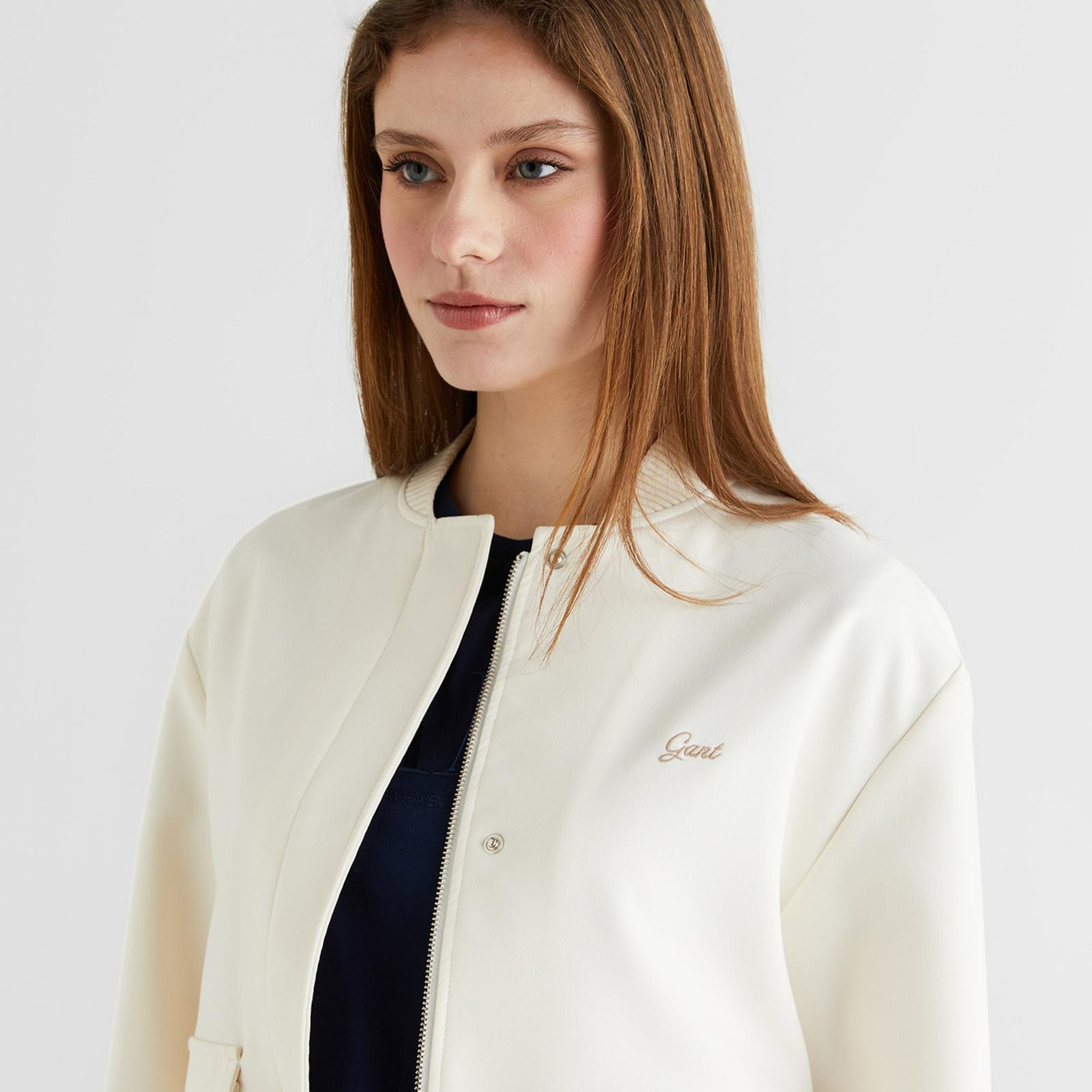 GANT Kadın Krem Dik Yaka Ceket