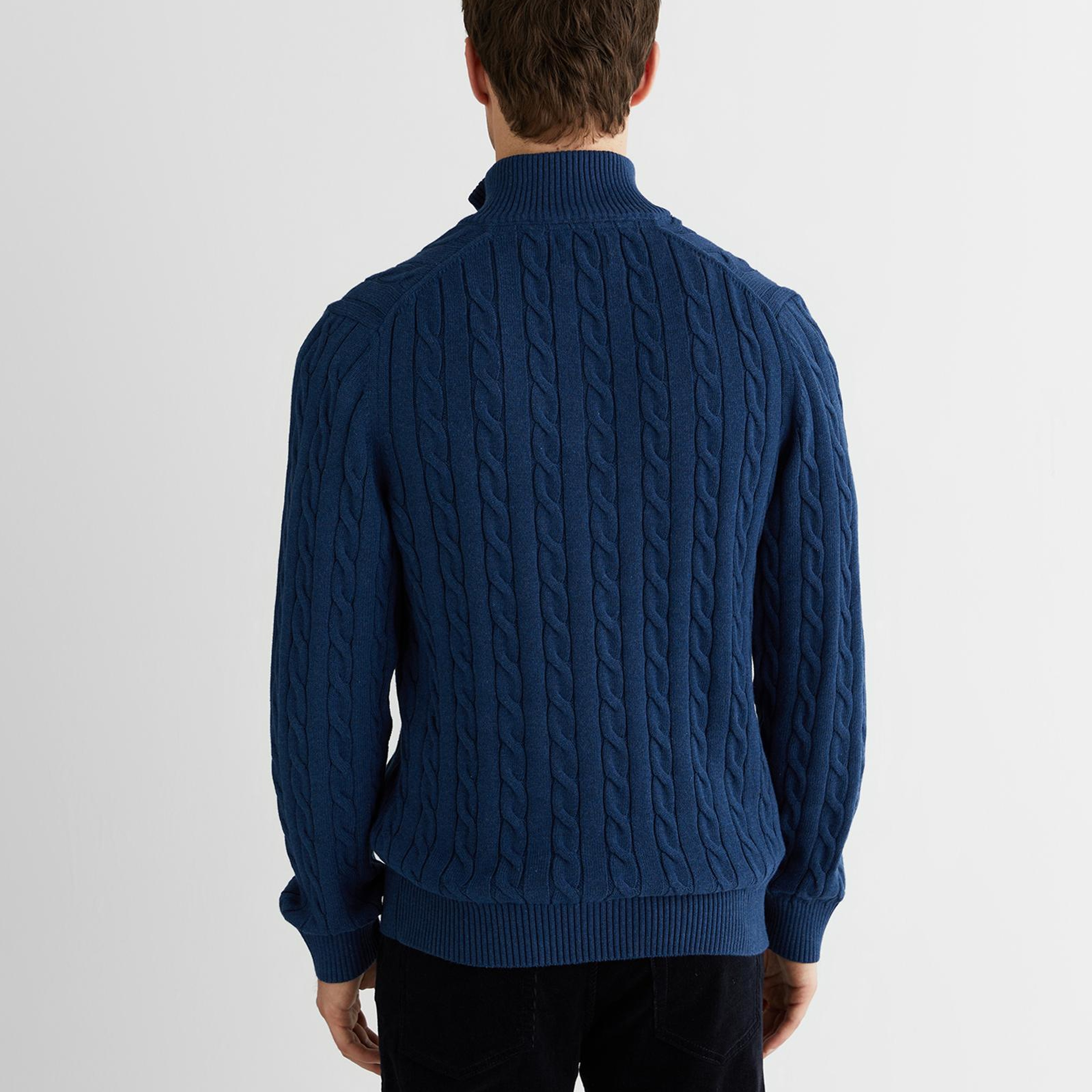 GANT Erkek Mavi Regular Fit Kazak