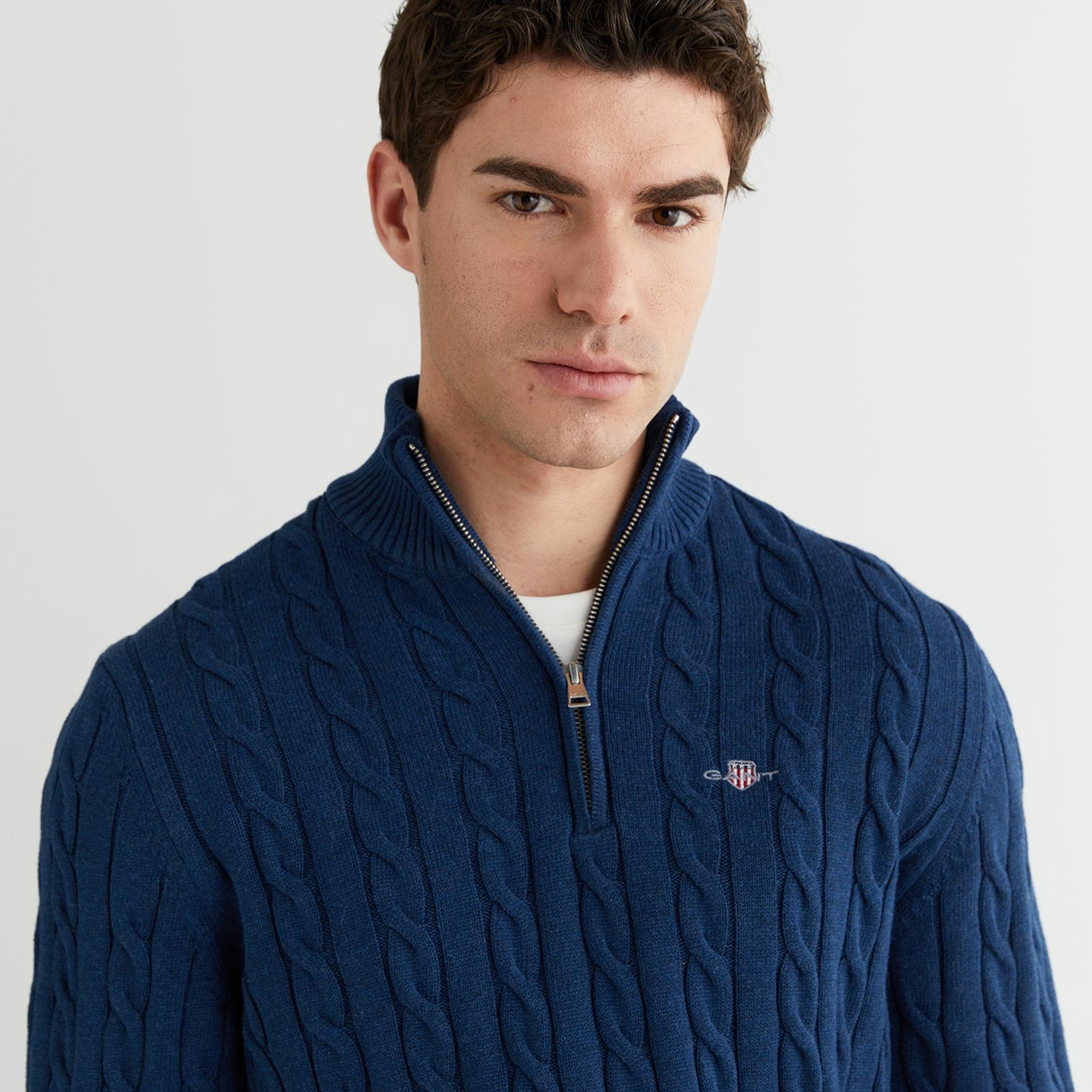 GANT Erkek Mavi Regular Fit Kazak