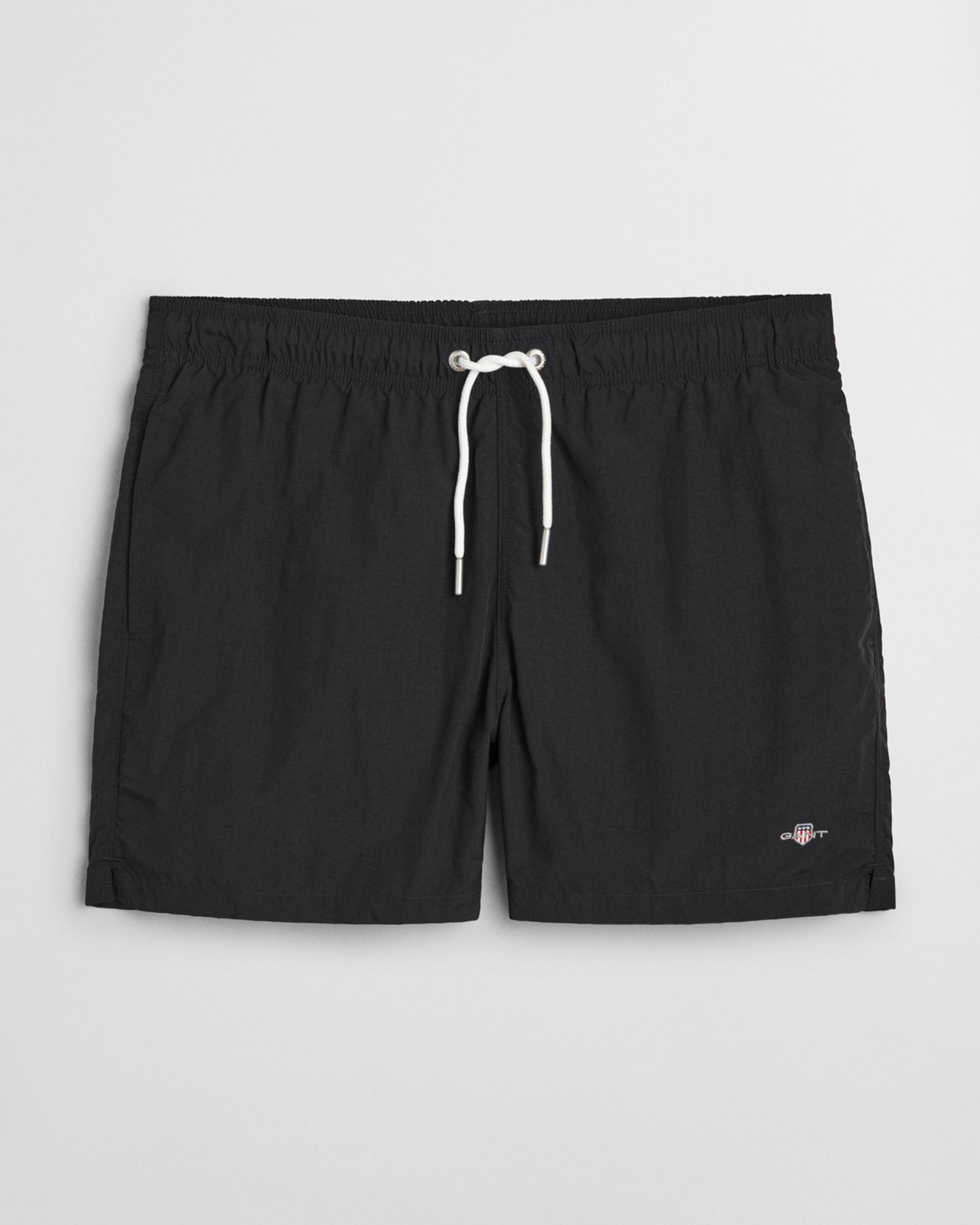 GANT Erkek Siyah Regular Fit Mayo Şort