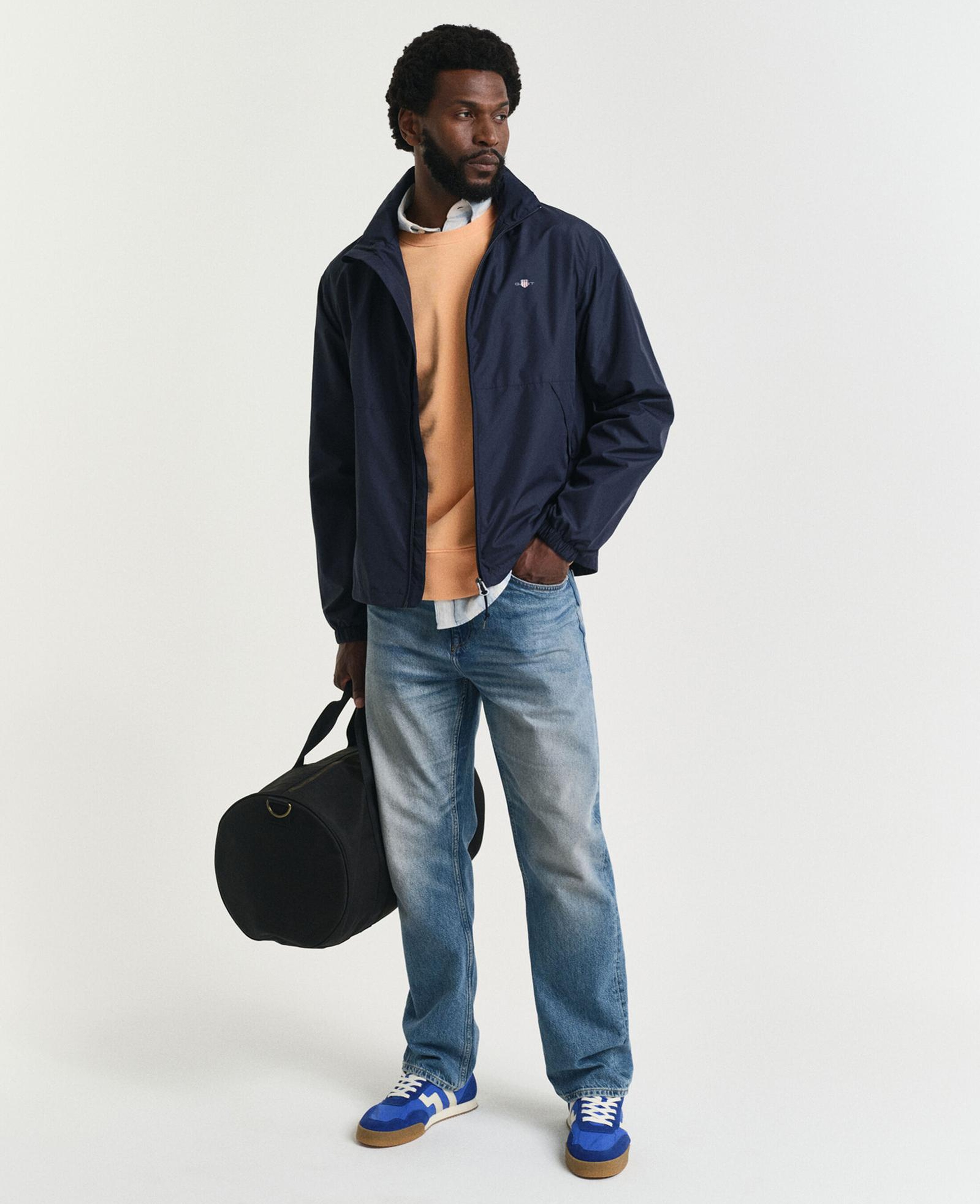 GANT Erkek Lacivert Regular Fit Kapüşonlu Rüzgarlık