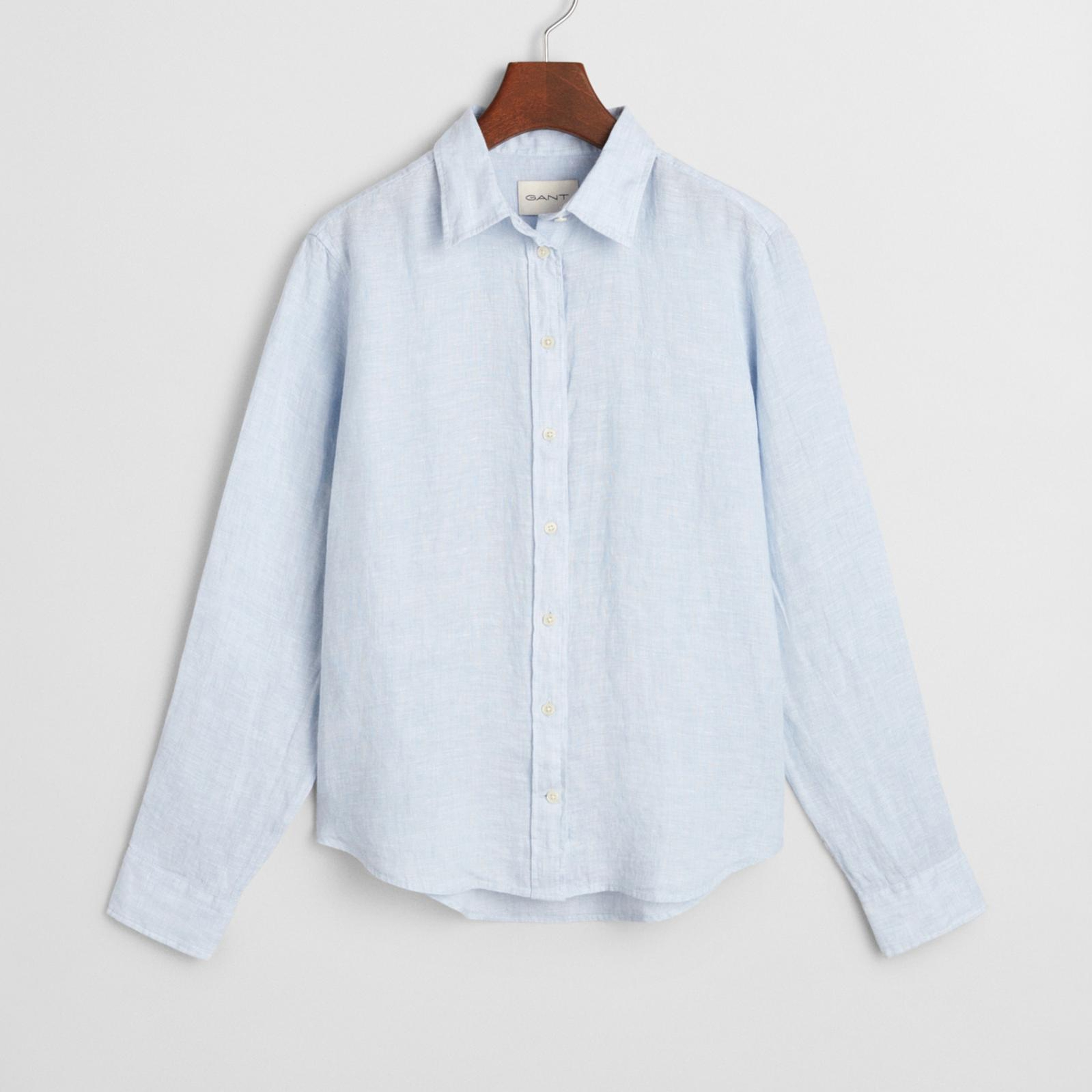 GANT Kadın Mavi Regular Fit Klasik Yaka Gömlek