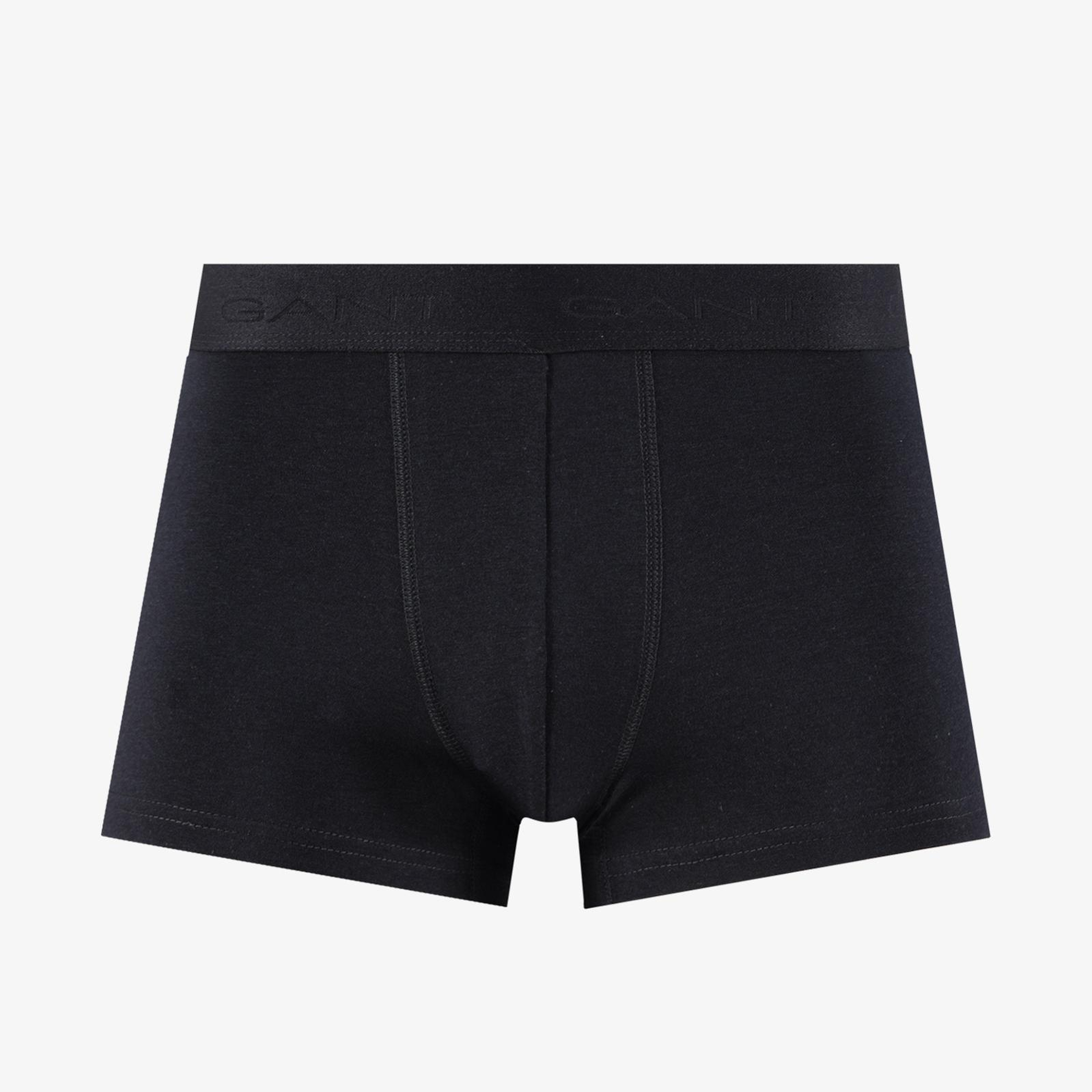 GANT Erkek Siyah Slim Fit 3'lü Logolu Boxer
