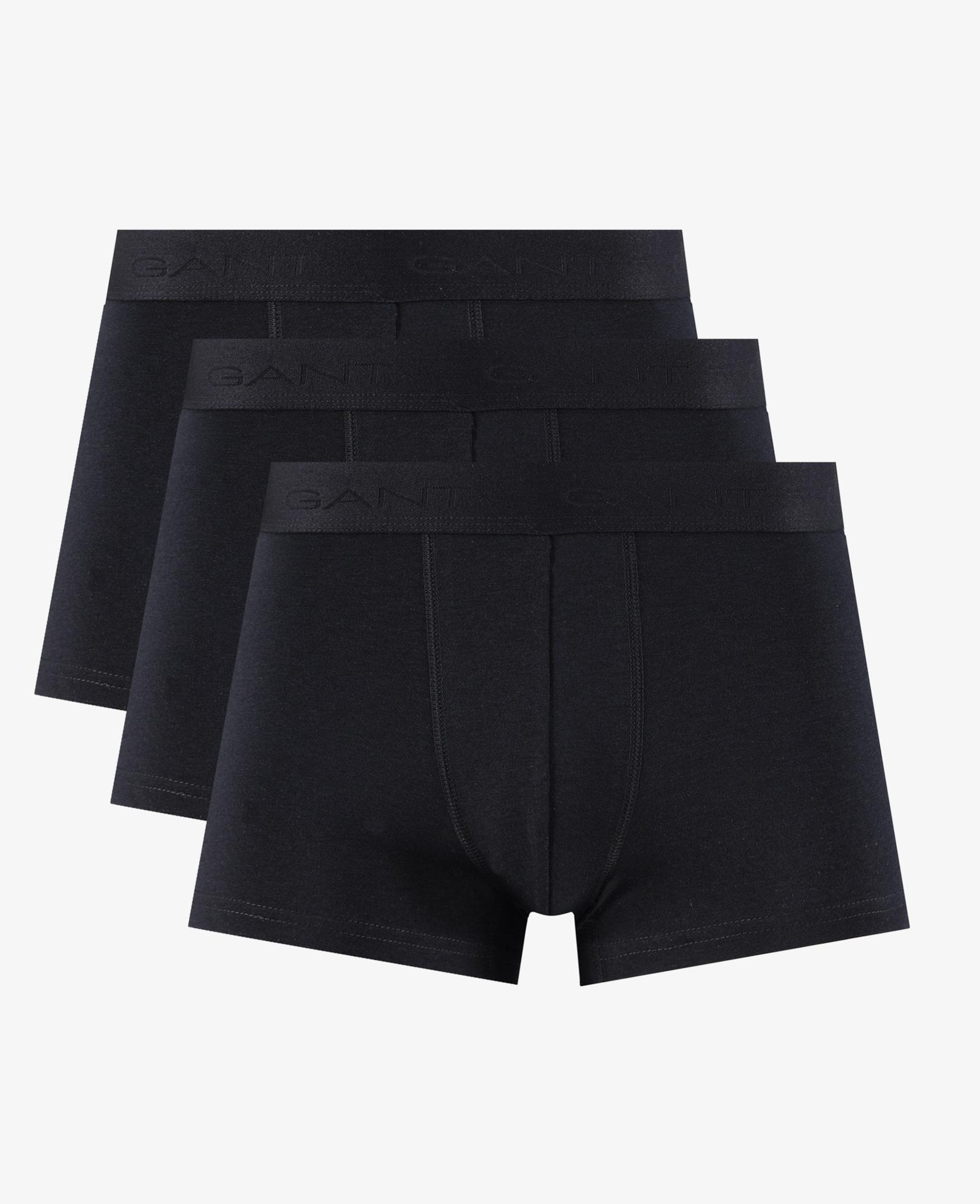 GANT Erkek Siyah Slim Fit 3'lü Logolu Boxer