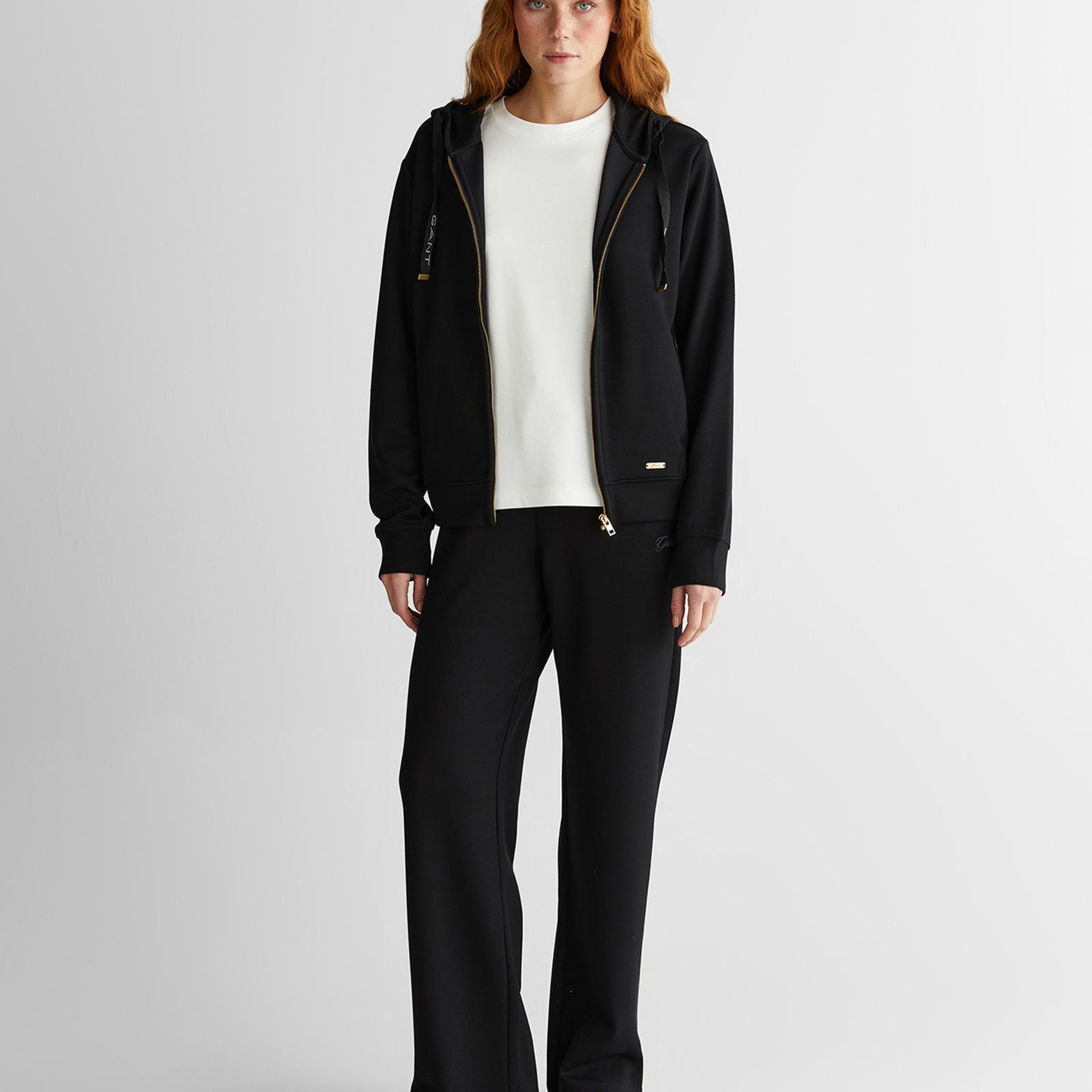 GANT Kadın Siyah Kapüşonlu Sweatshirt