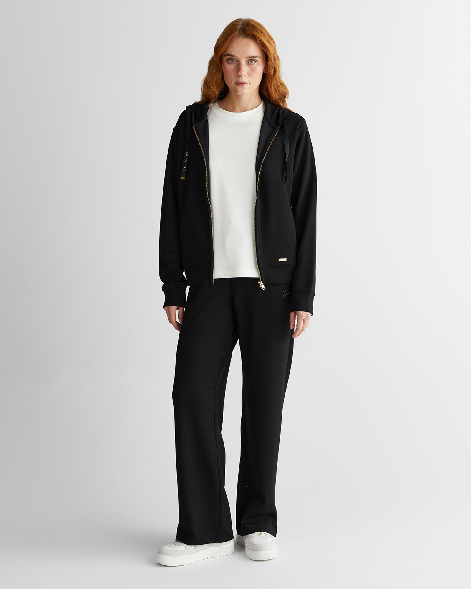 GANT Kadın Siyah Kapüşonlu Sweatshirt